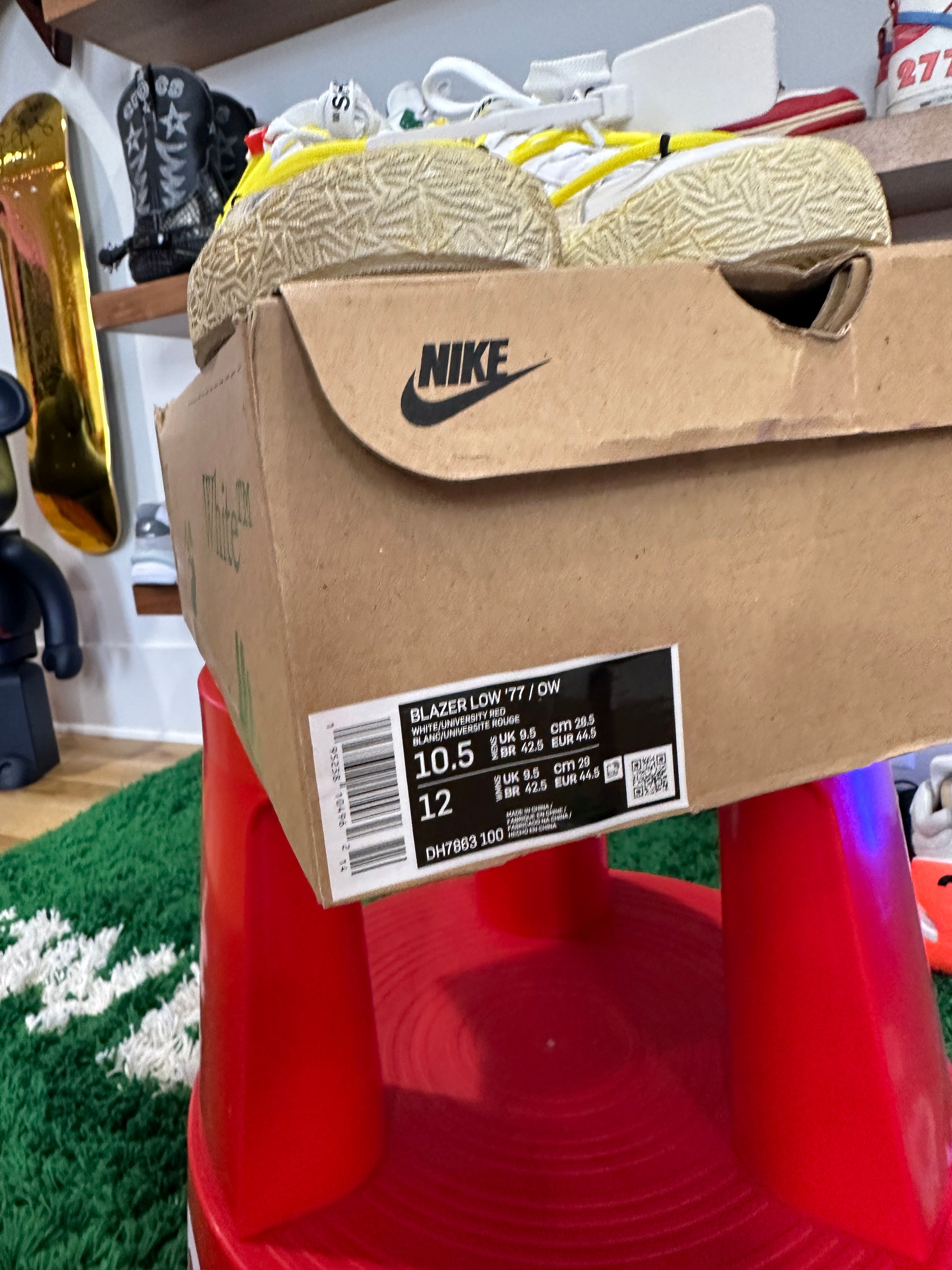 Nike Blazer Low Off-White University Red Sz 10.5