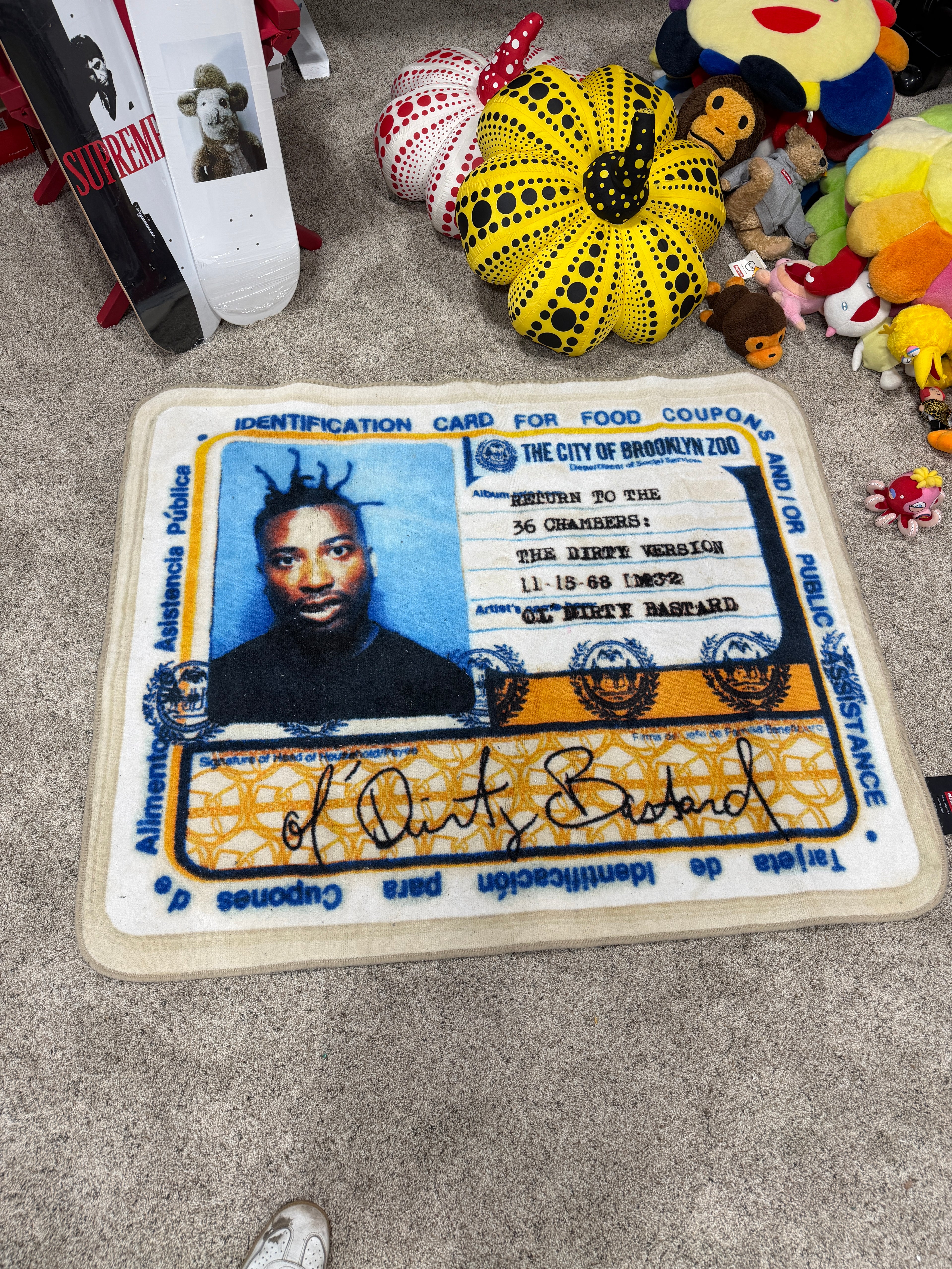 Supreme Ol' Dirty Bastard Rug SS19 Return to the 36 Chambers 100% Authentic