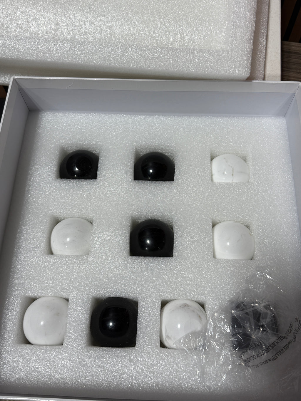 Jonathan Adler Como Black & White Tic-Tac-Toe Set