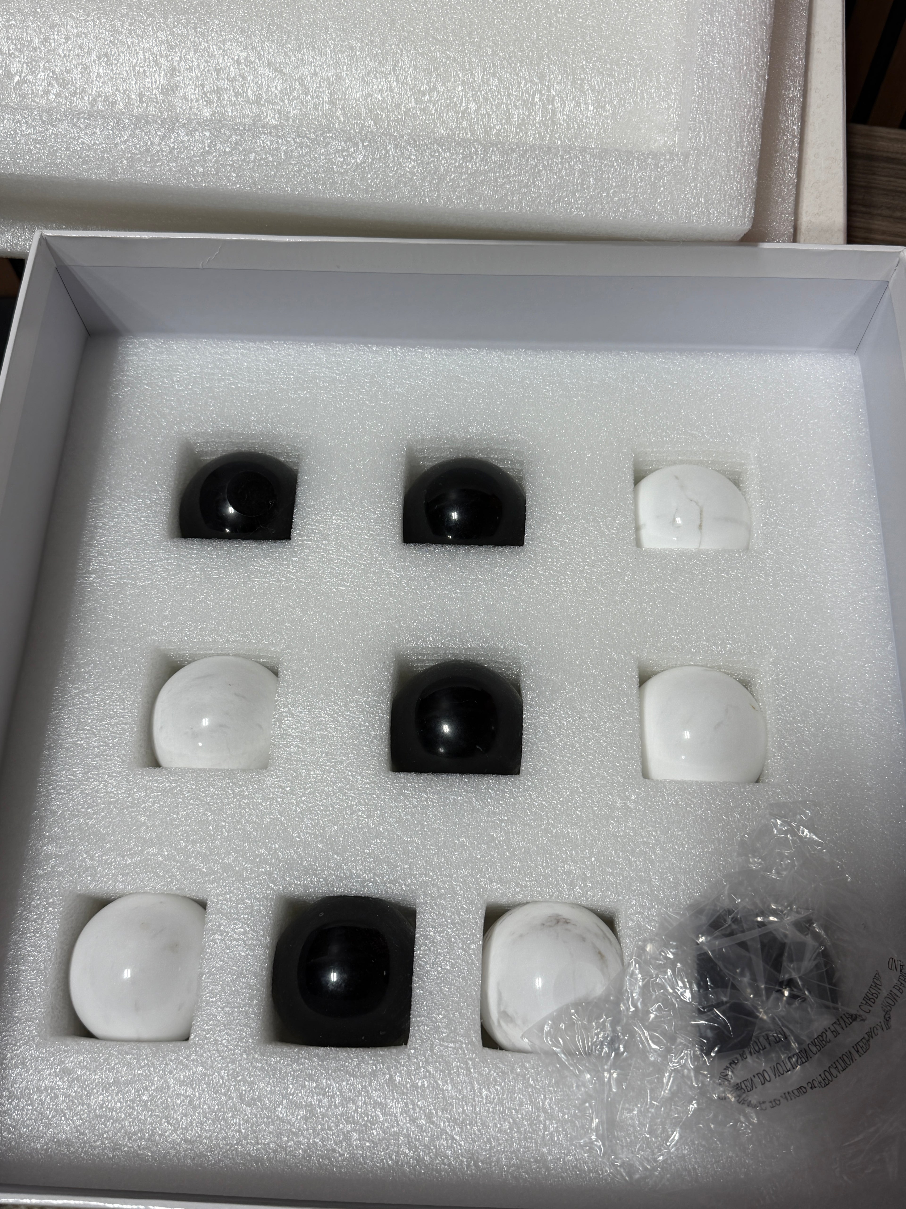 Jonathan Adler Como Black & White Tic-Tac-Toe Set