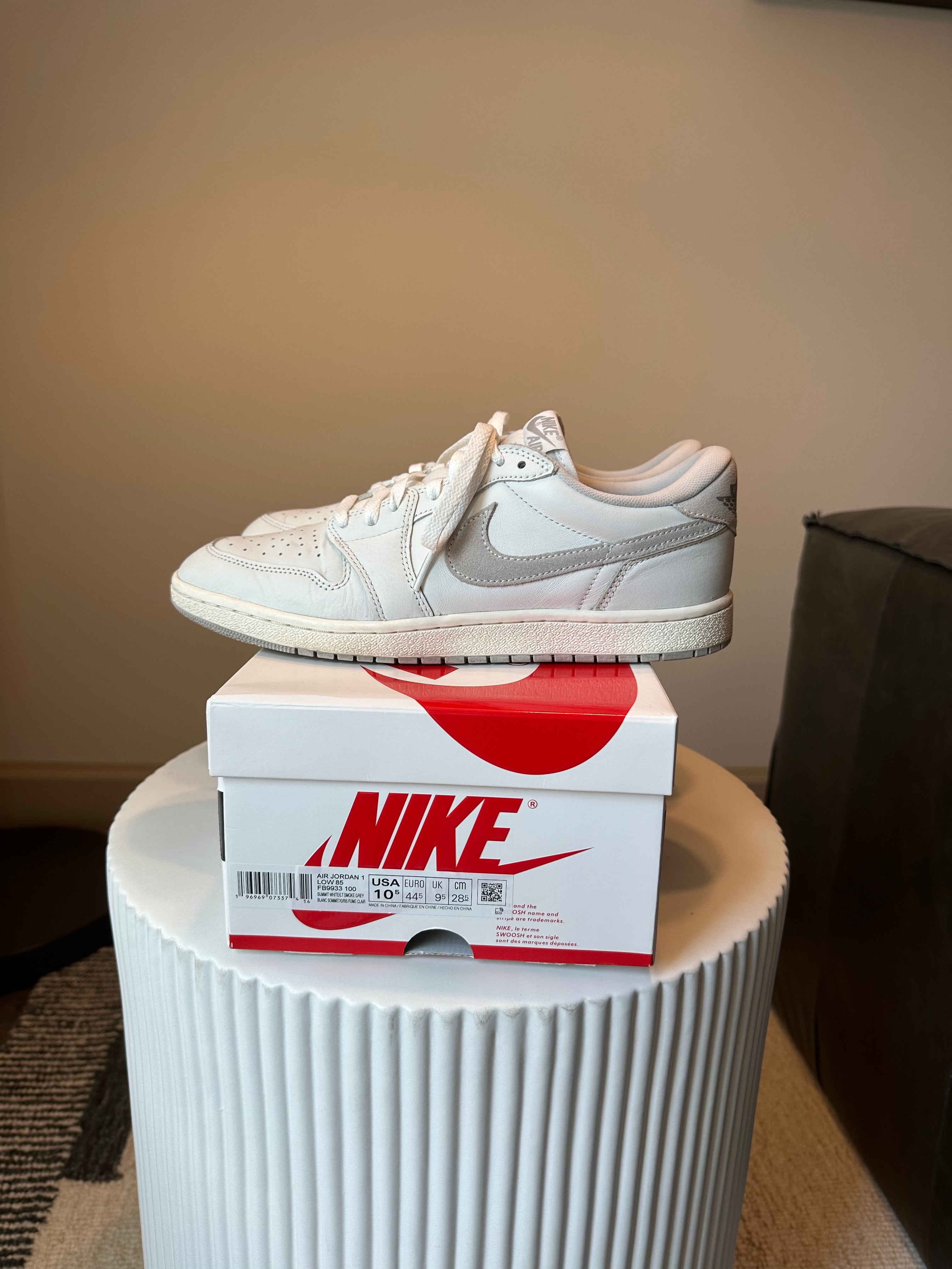 Jordan 1 Low ‘85 Neutral Grey Sz 10.5