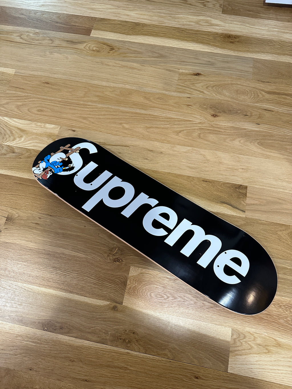 Supreme Smurfs Skateboard Black