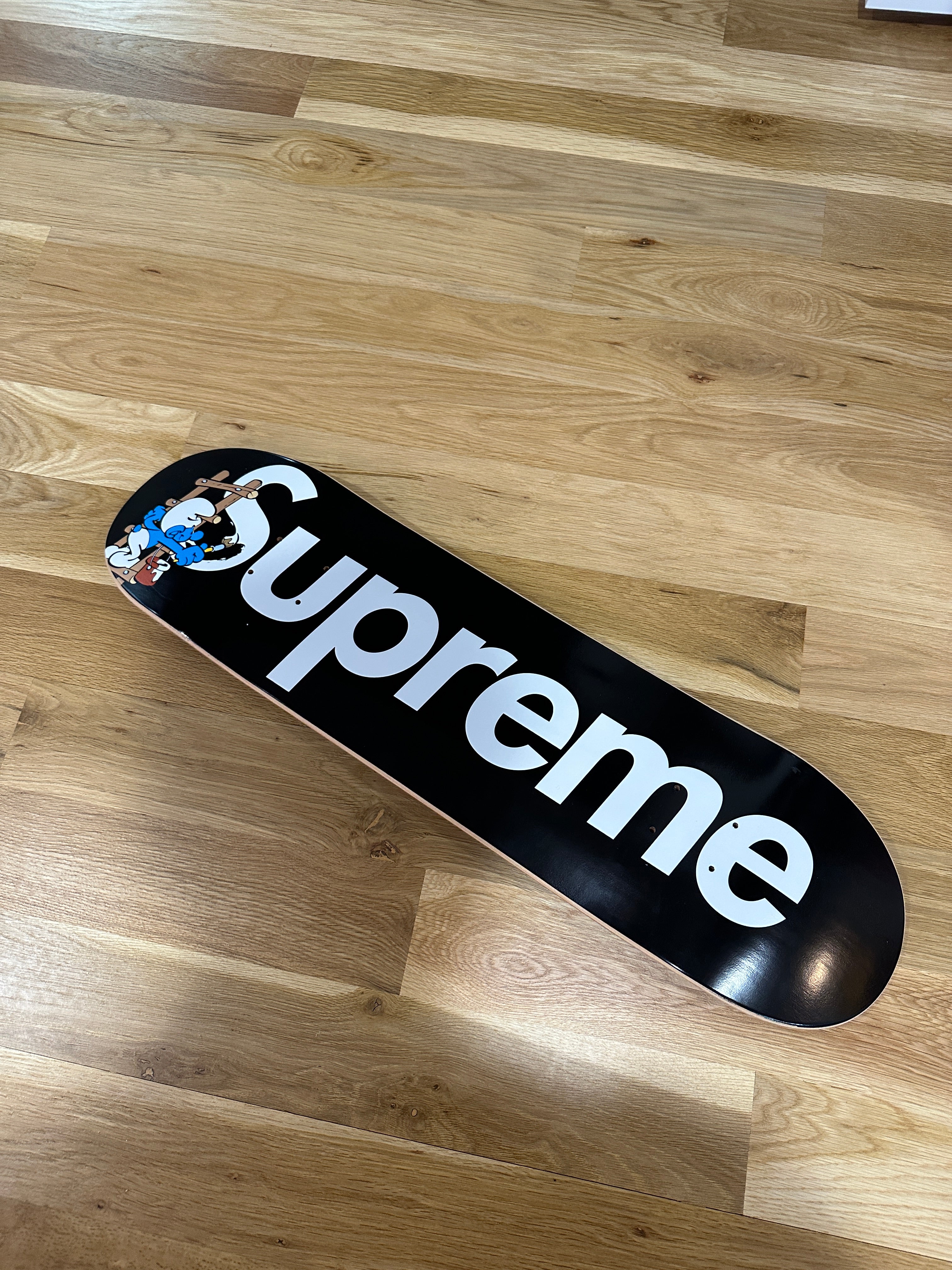 Supreme Smurfs Skateboard Black