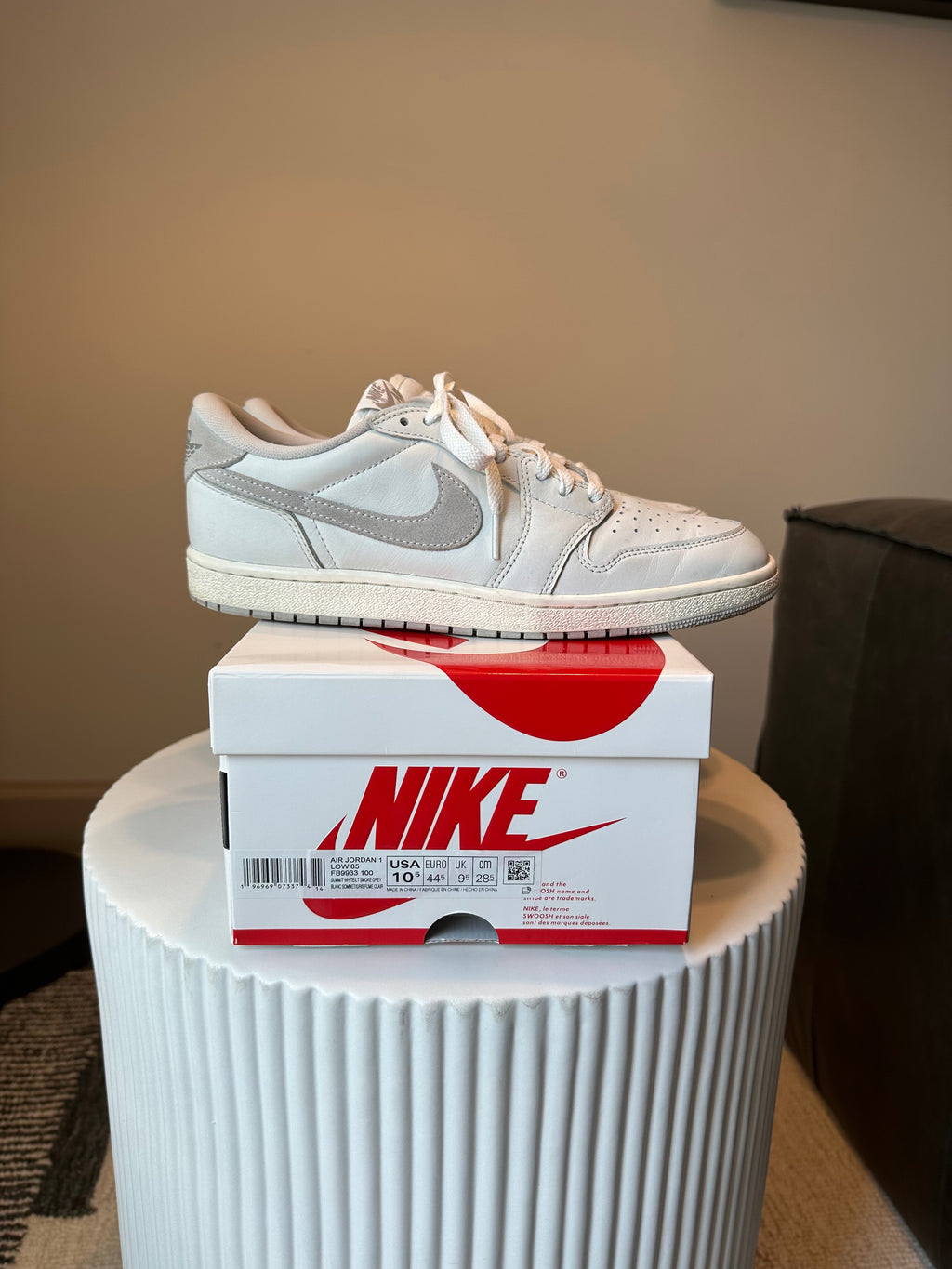 Jordan 1 Low ‘85 Neutral Grey Sz 10.5