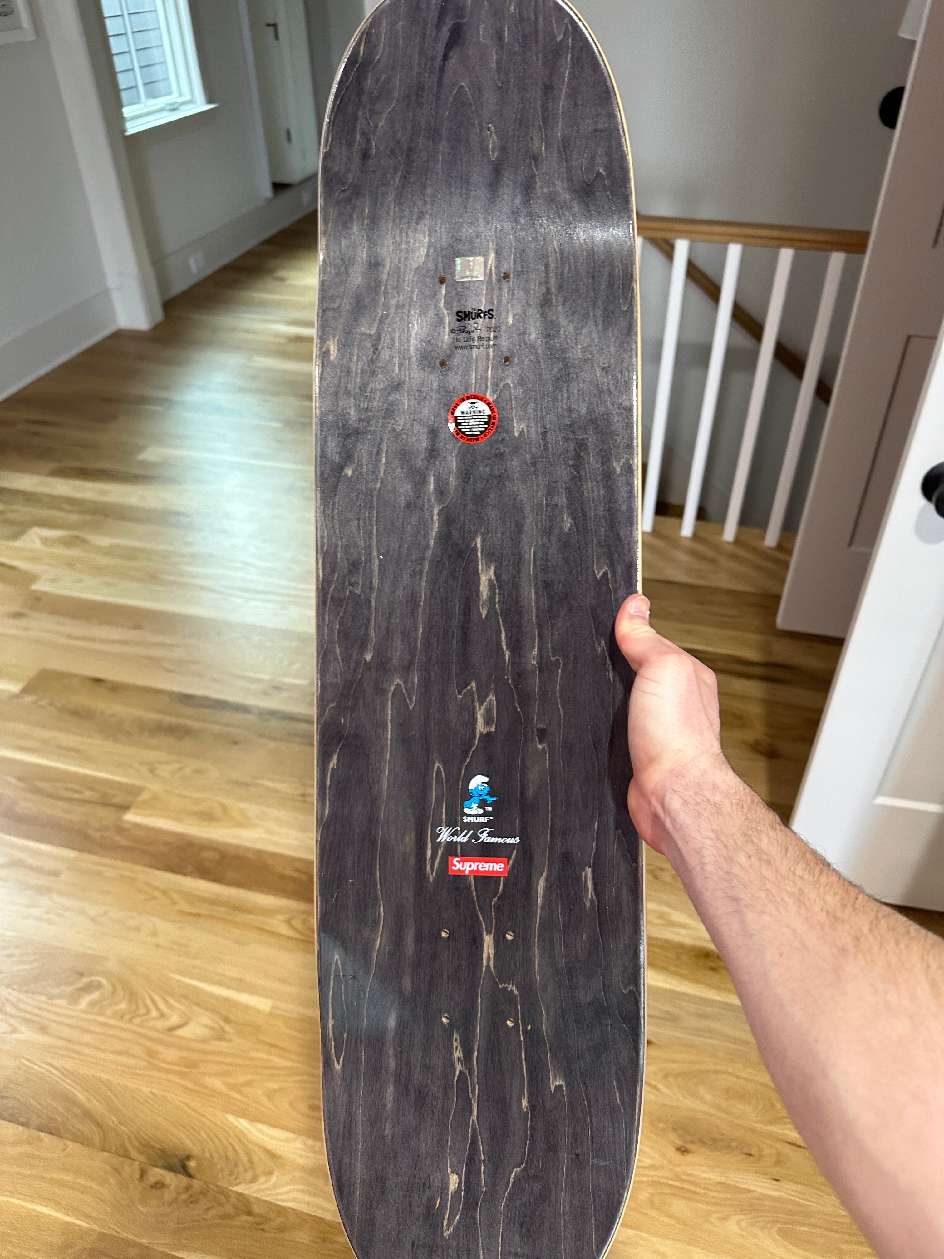 Supreme Smurfs Skateboard Black