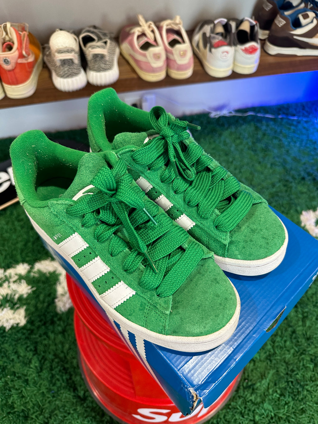 adidas Campus 00s Green Cloud White (Women's) Sz 7