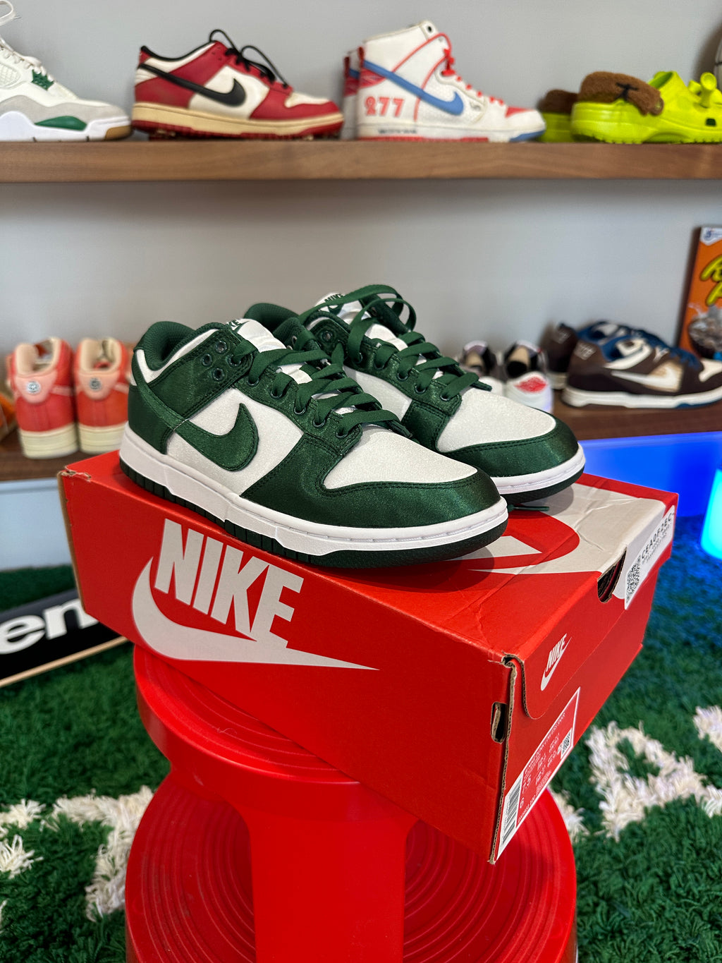 Nike Dunk Low Michigan State Satin (Women's) Sz 7.5W