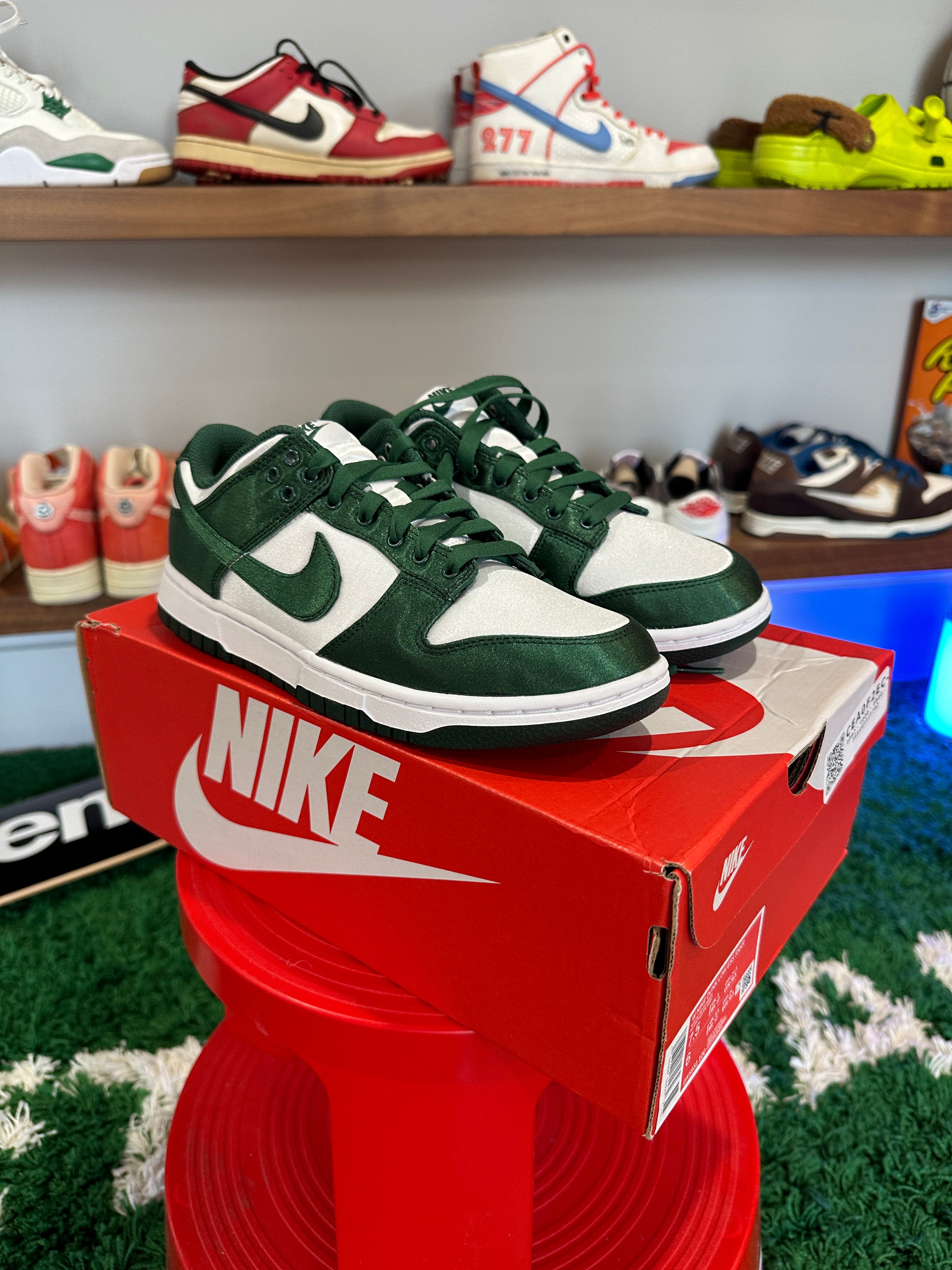Nike Dunk Low Michigan State Satin (Women's) Sz 7.5W