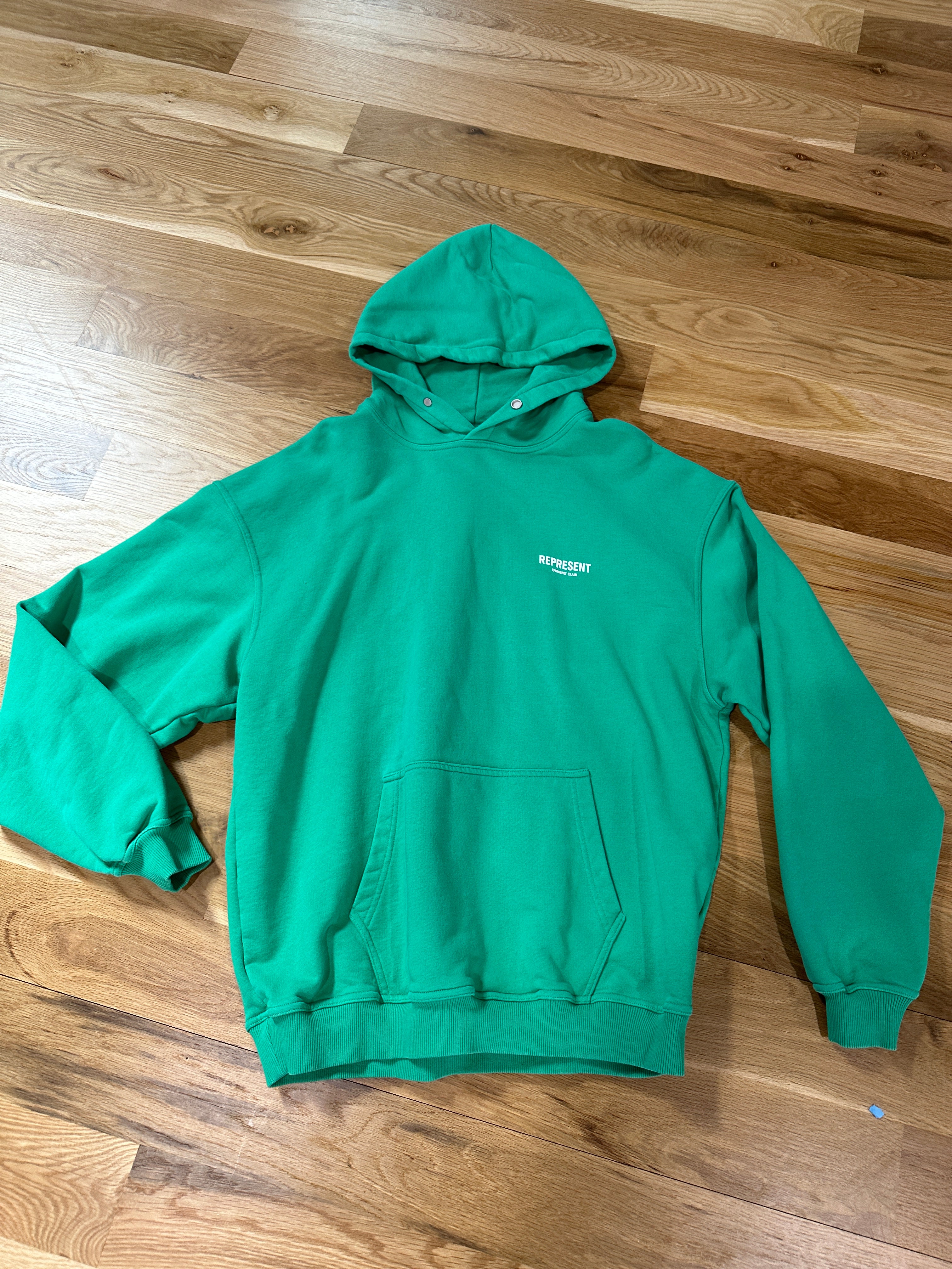 Represent Hoodie Size L Green
