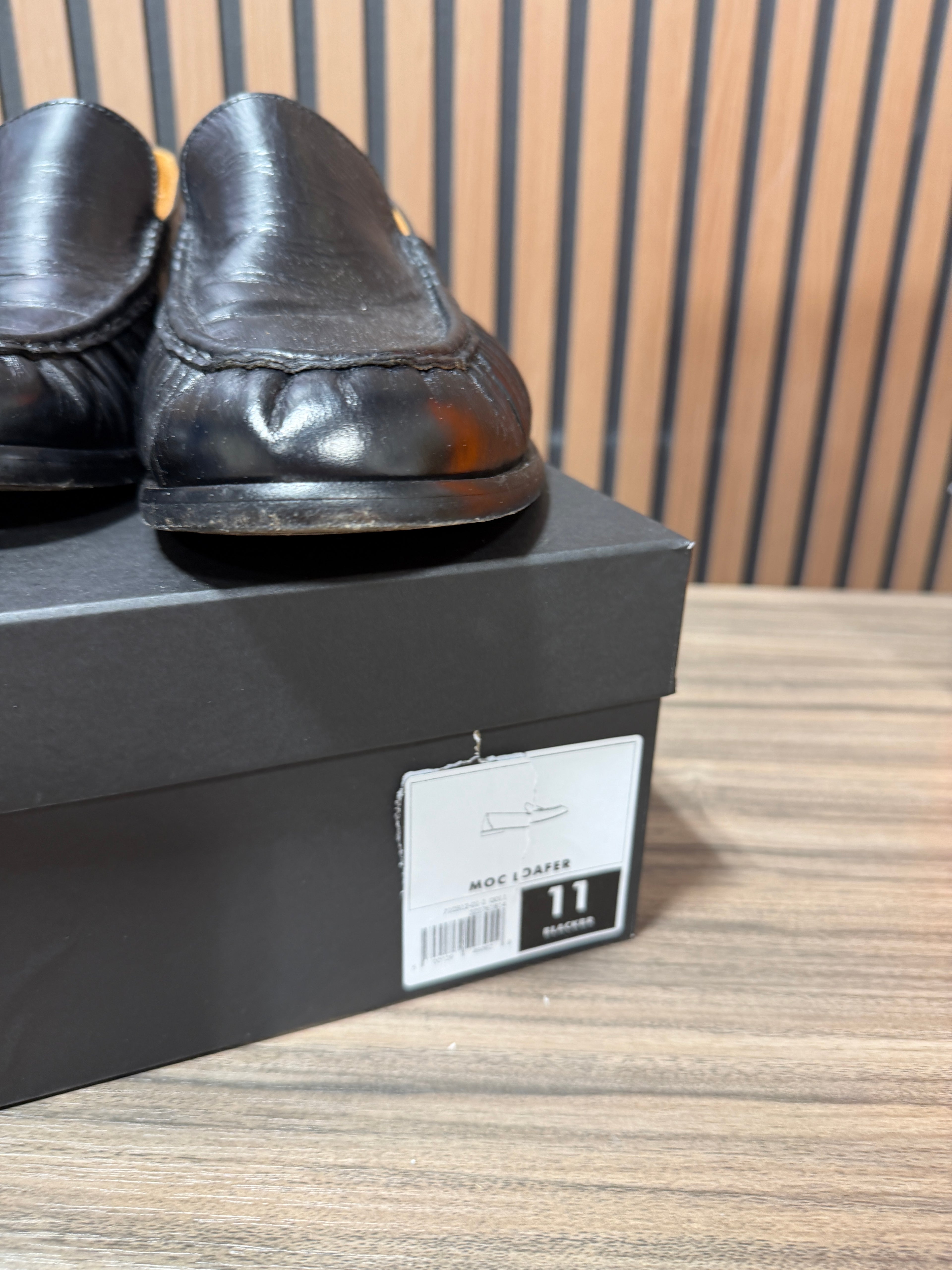 Banana Republic LEATHER MOC-TOE LOAFER Sz 11