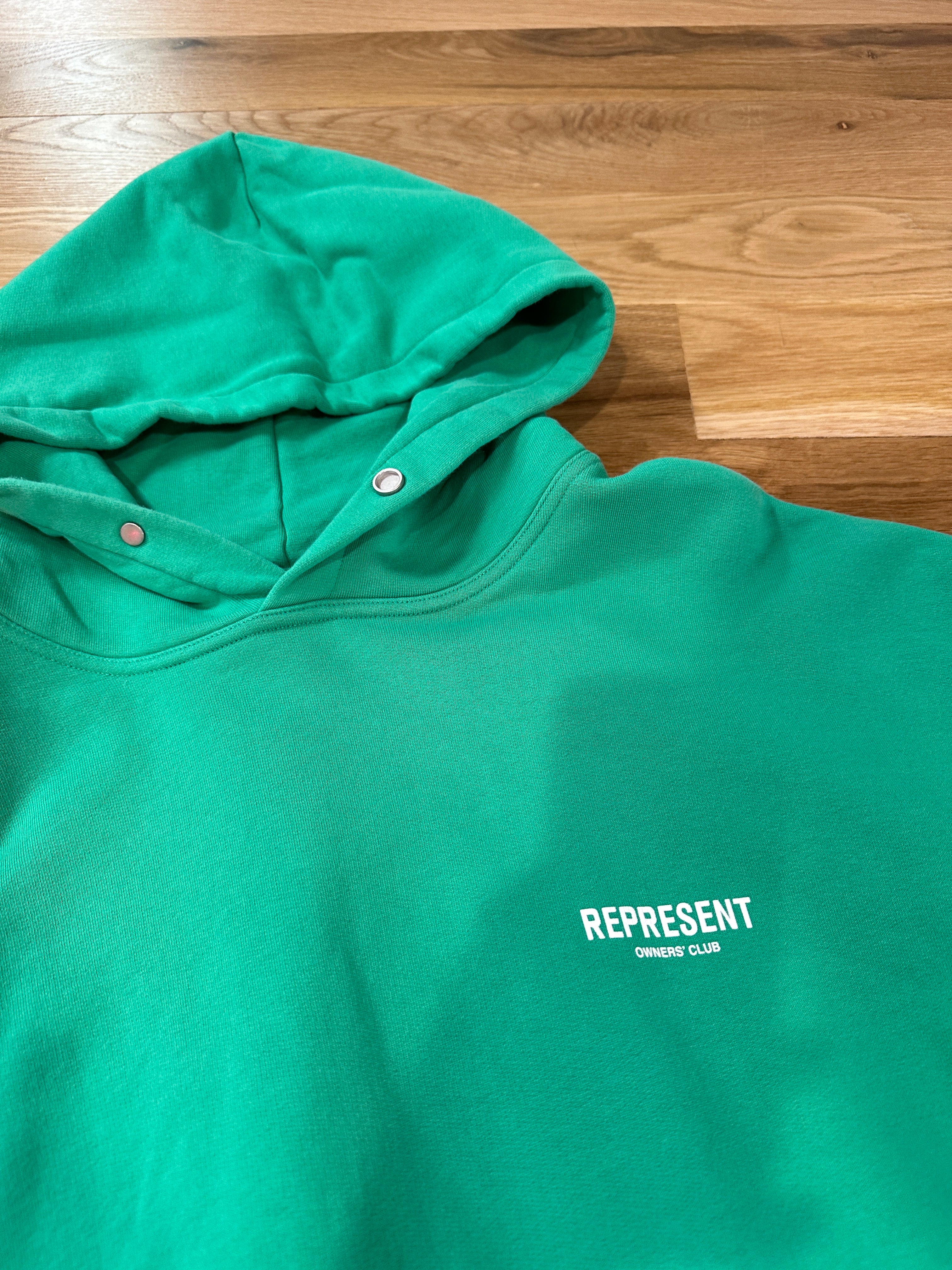 Represent Hoodie Size L Green
