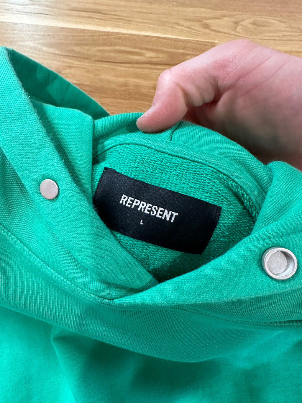 Represent Hoodie Size L Green