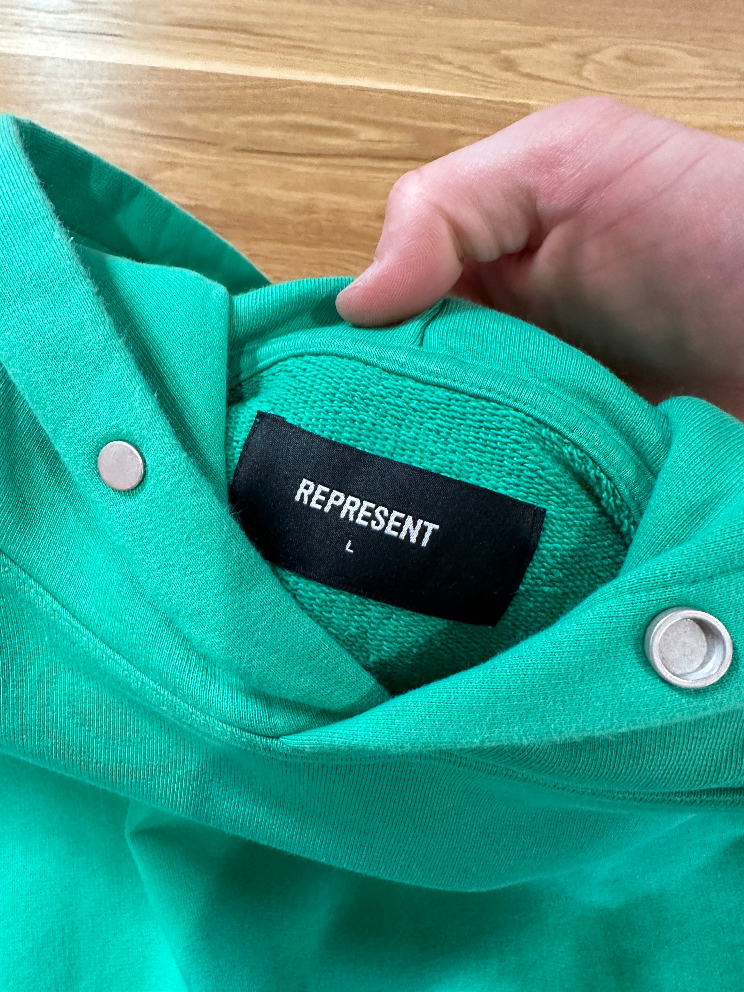 Represent Hoodie Size L Green