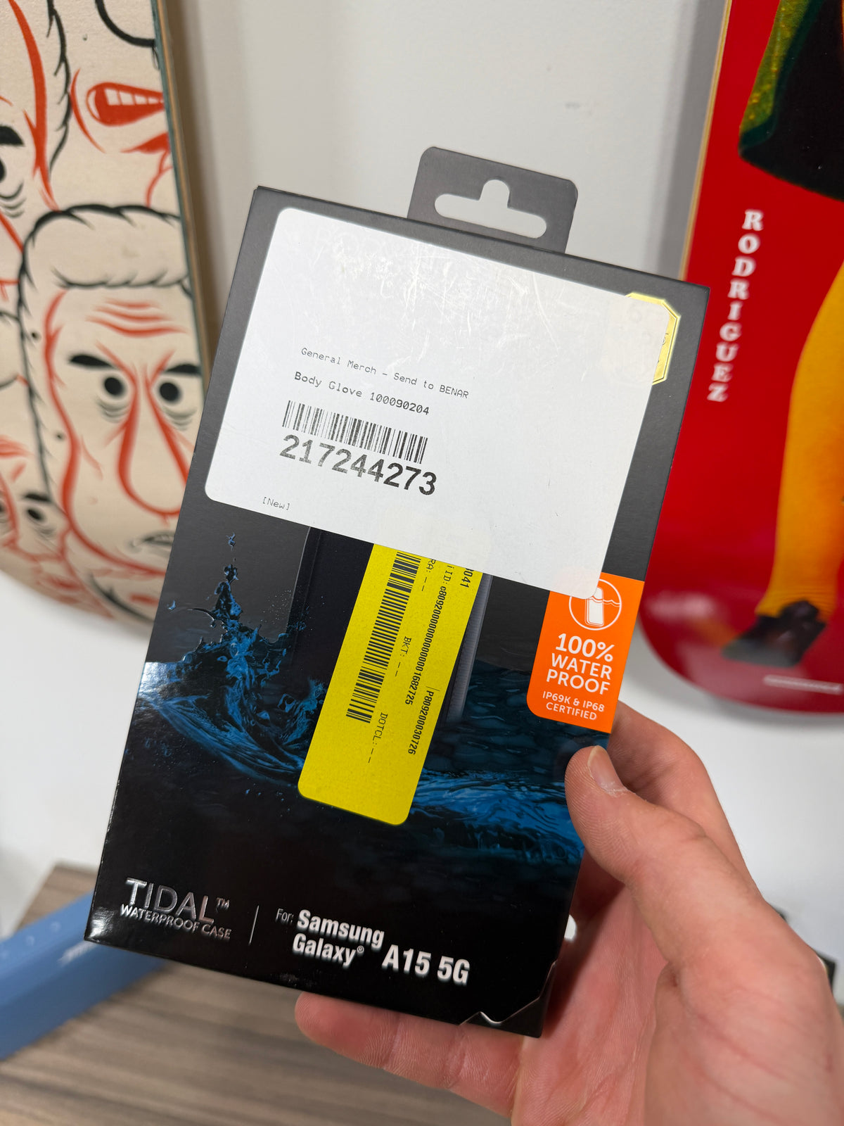 Body Glove Tidal Waterproof Phone Case packaged for the Samsung Galaxy A15 5G