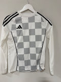 Adidas youth Long Sleeve Jersey Checkered White/Grey
