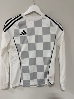 Adidas youth Long Sleeve Jersey Checkered White/Grey