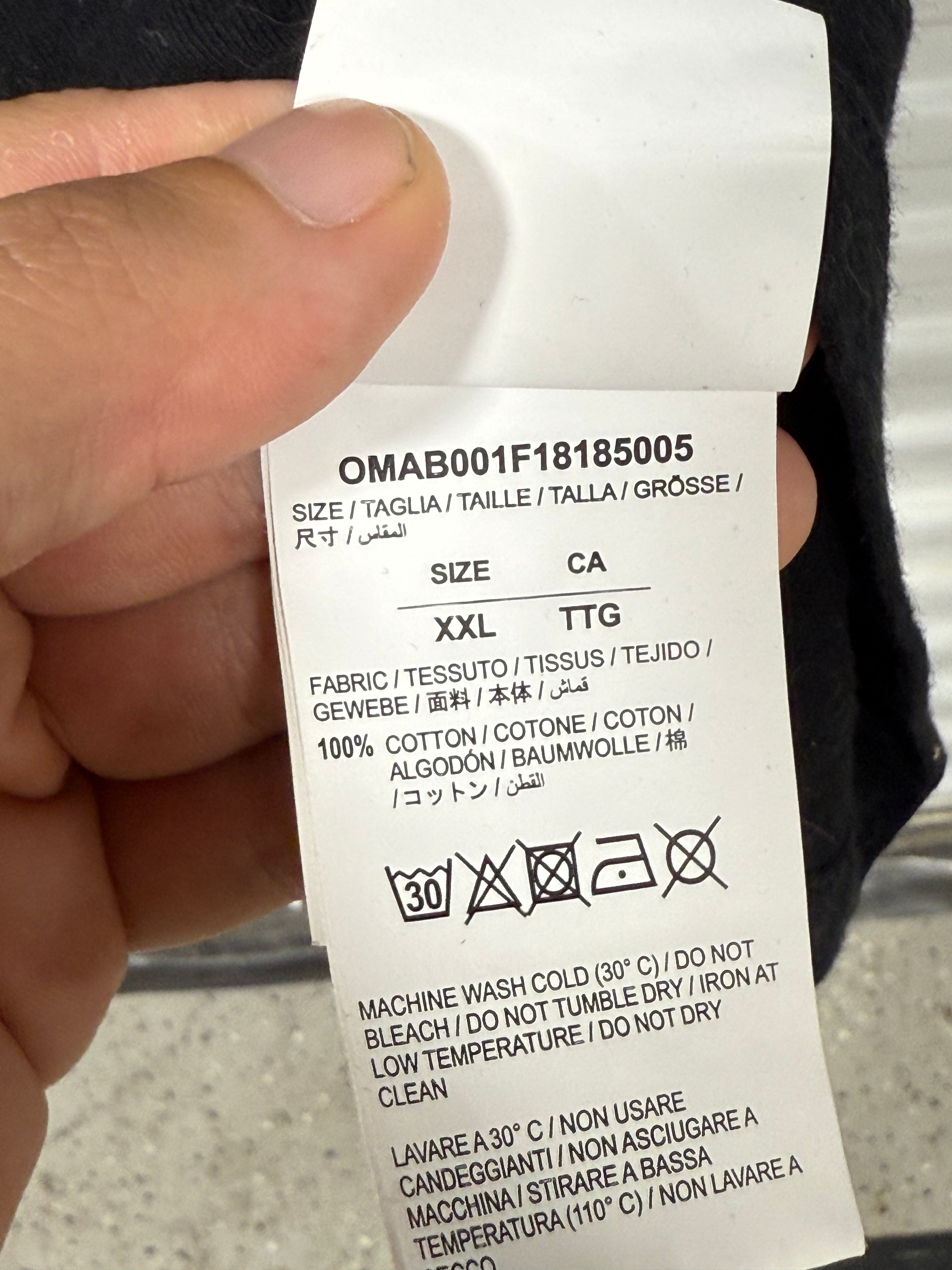 Off White Long Sleeve Black Sz XXL