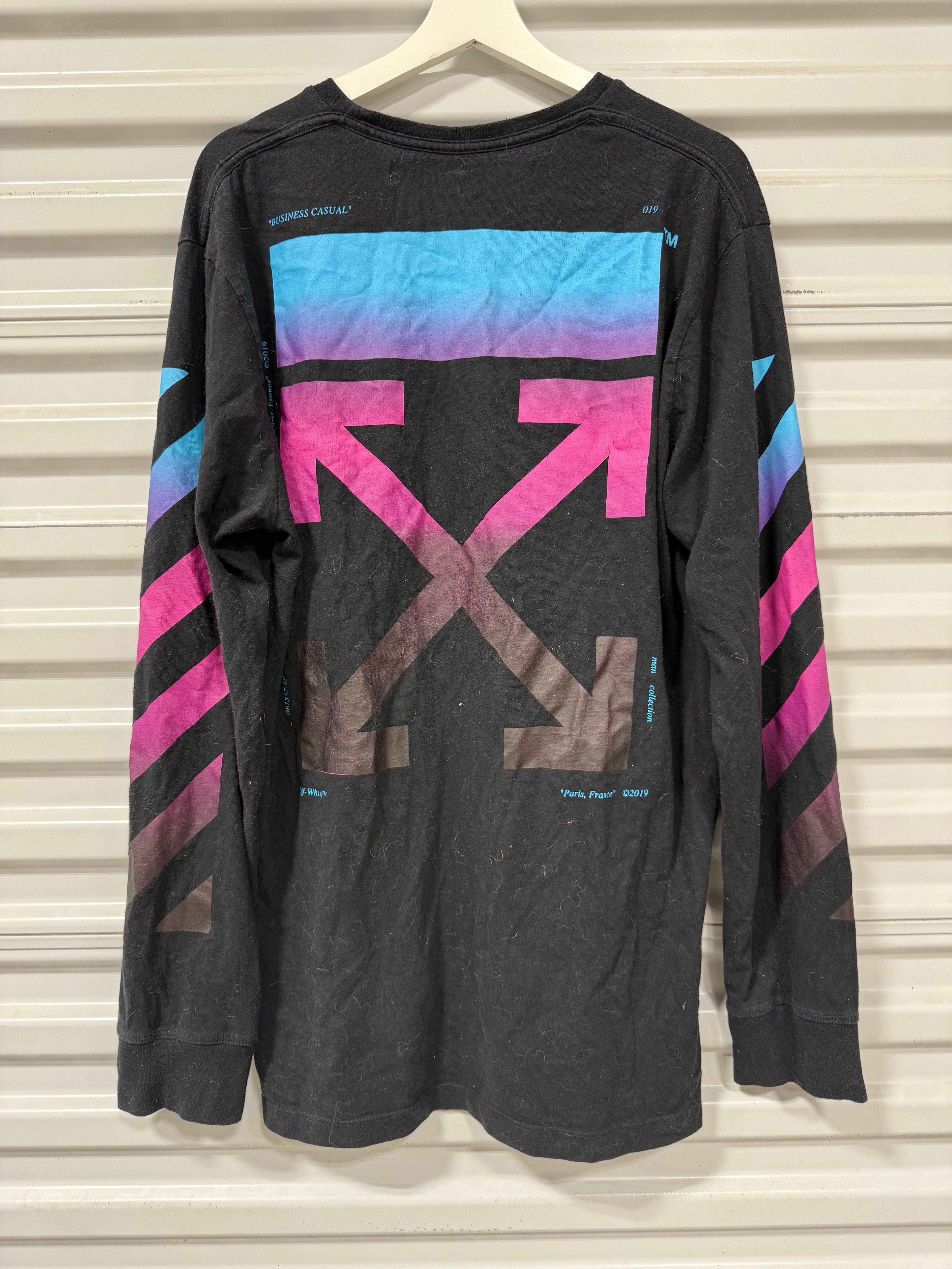 Off White Long Sleeve Black Sz XXL