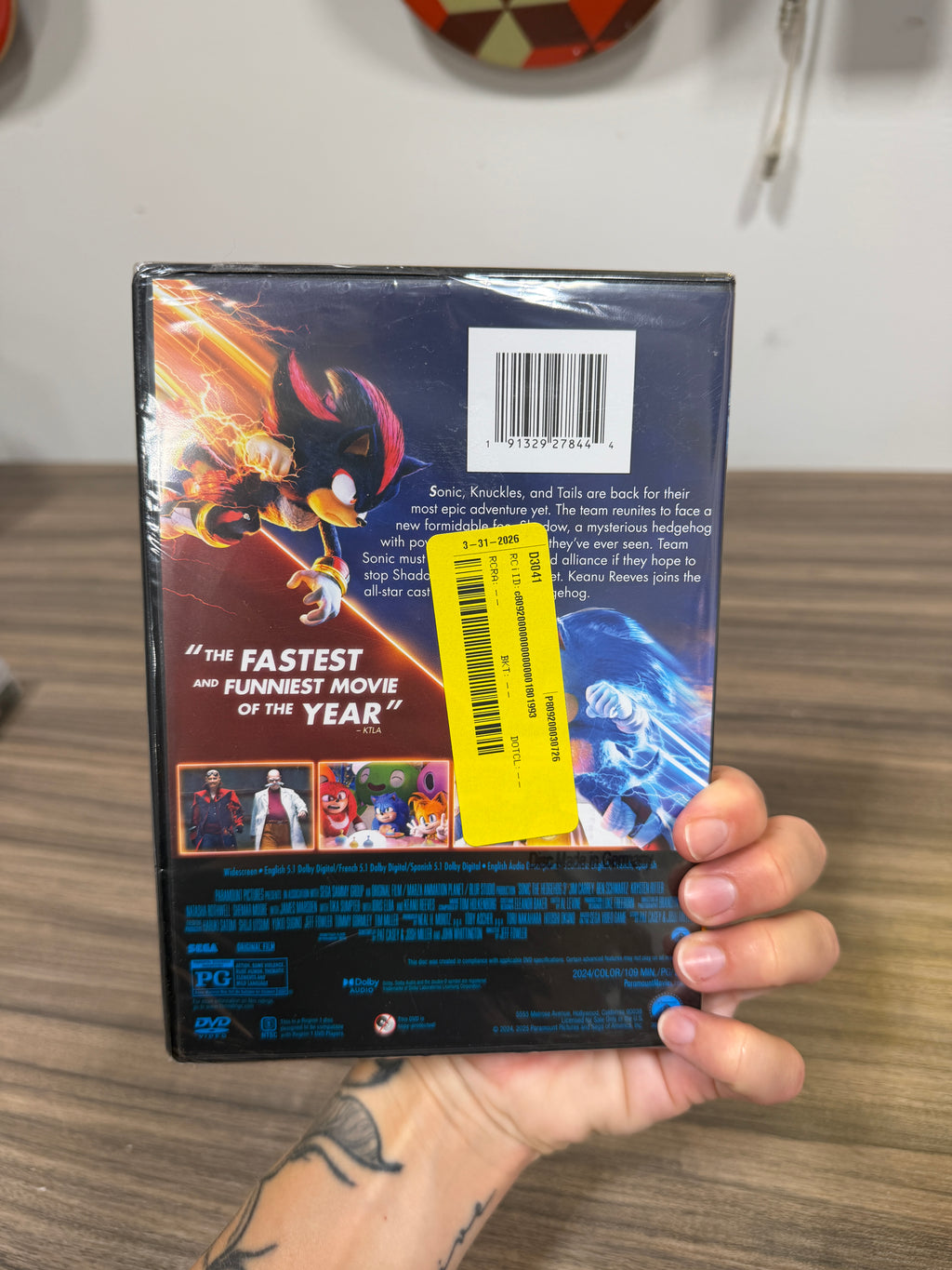 Sonic the Hedgehog 3 DVD