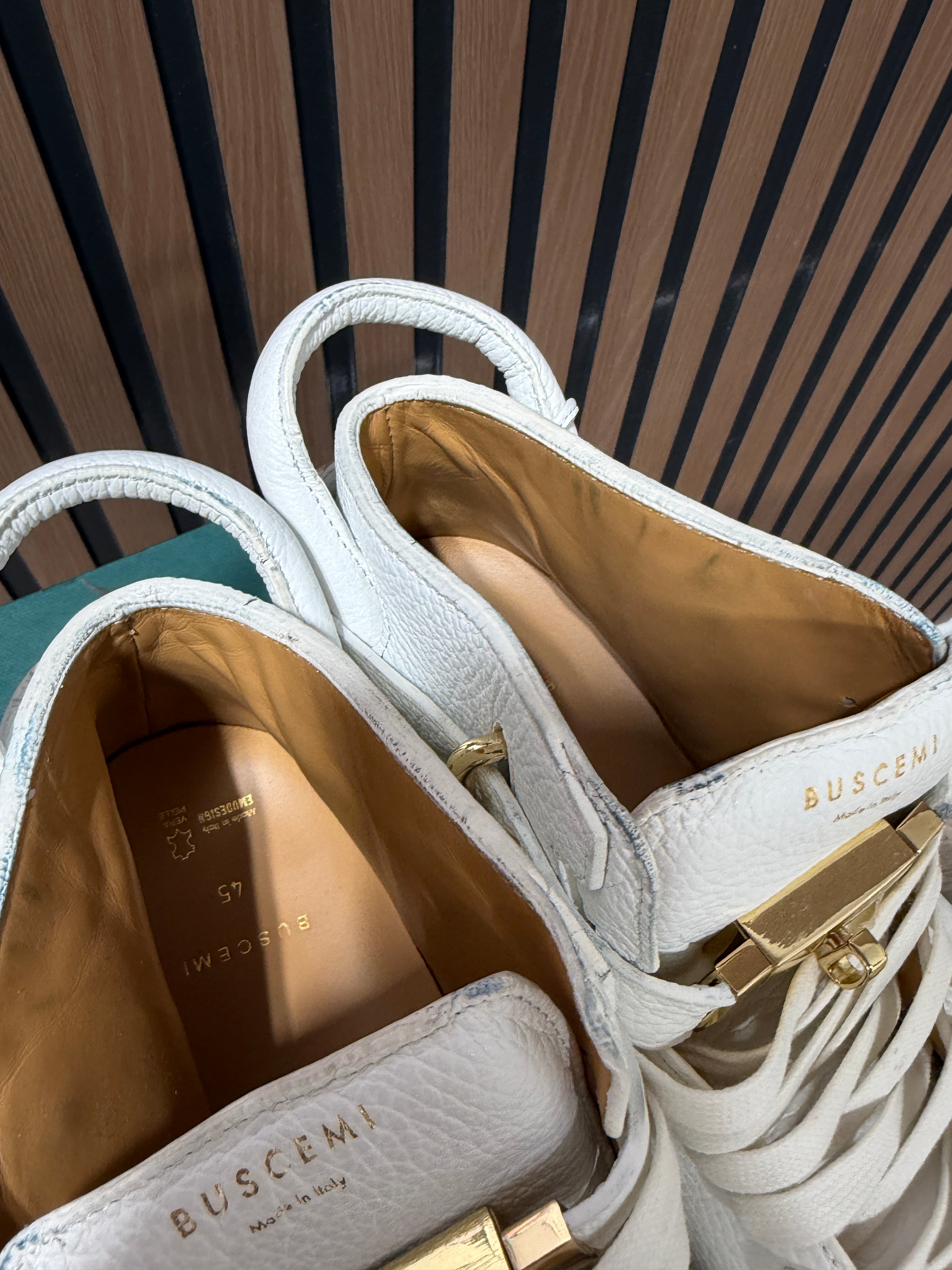 Buscemi 100MM White Hight Top Sneakers Size:45 SEE PICTURES