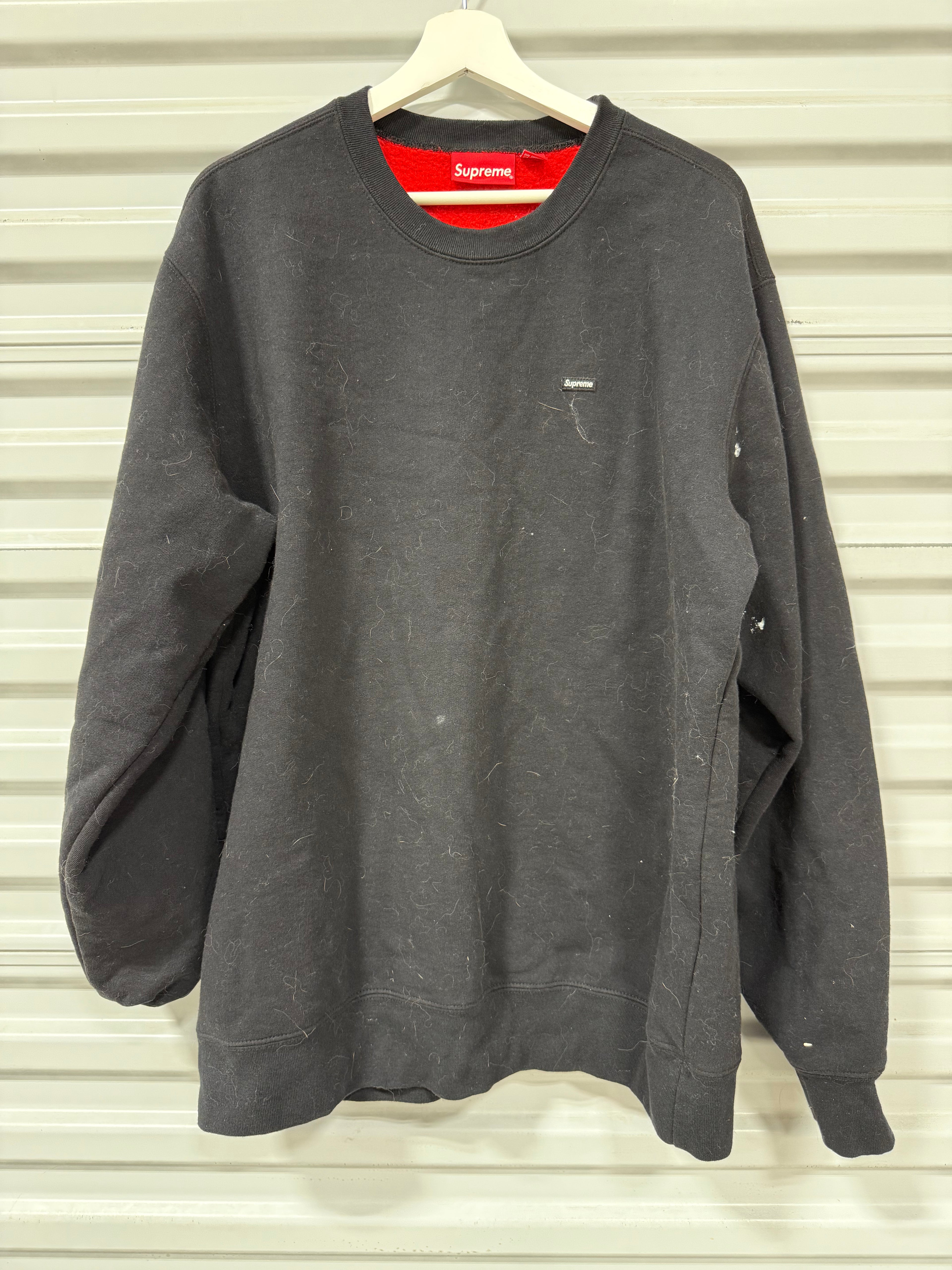 Supreme Small Box Logo Crew Neck Black Sz XL