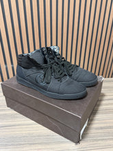 Load image into Gallery viewer, GUCCI Hi Top Black Nylon &amp; Leather Sz 45
