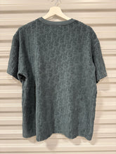 Load image into Gallery viewer, Dior Dark Green Oblique Patterned Terry Cotton Relaxed Fit T-Shirt Sz S

