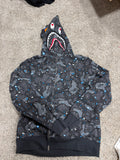 Bape space camo streetwear zip hoodie Sz XXL