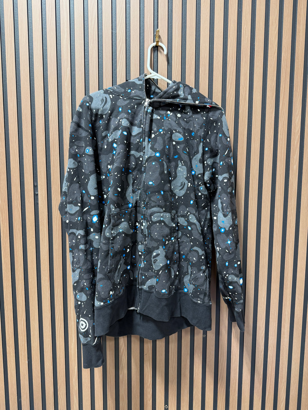 Bape space camo streetwear zip hoodie Sz XXL