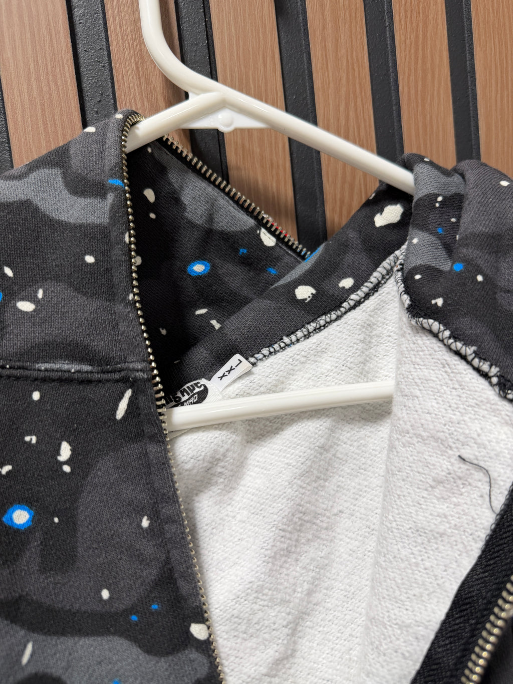 Bape space camo streetwear zip hoodie Sz XXL