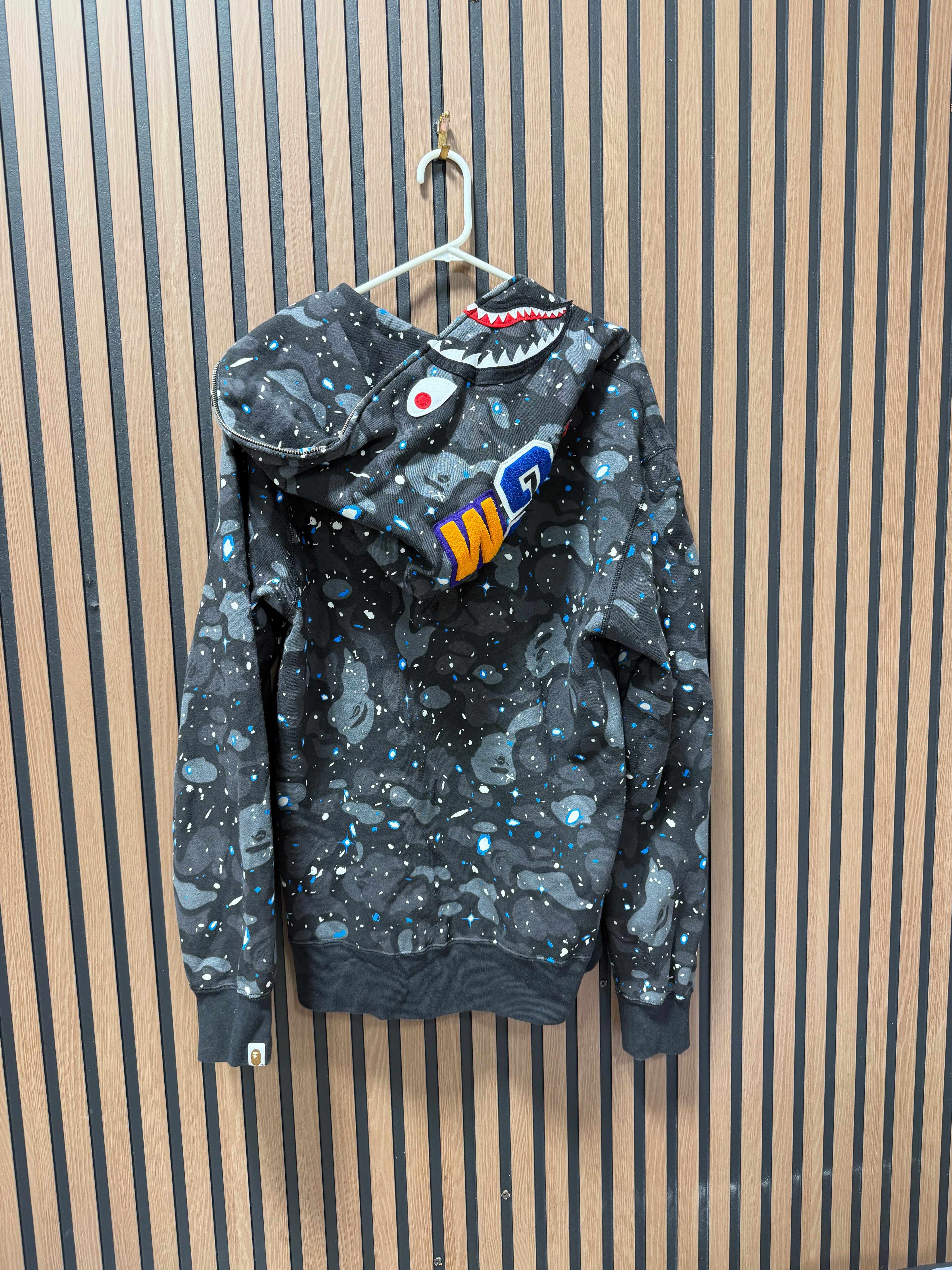 Bape space camo streetwear zip hoodie Sz XXL