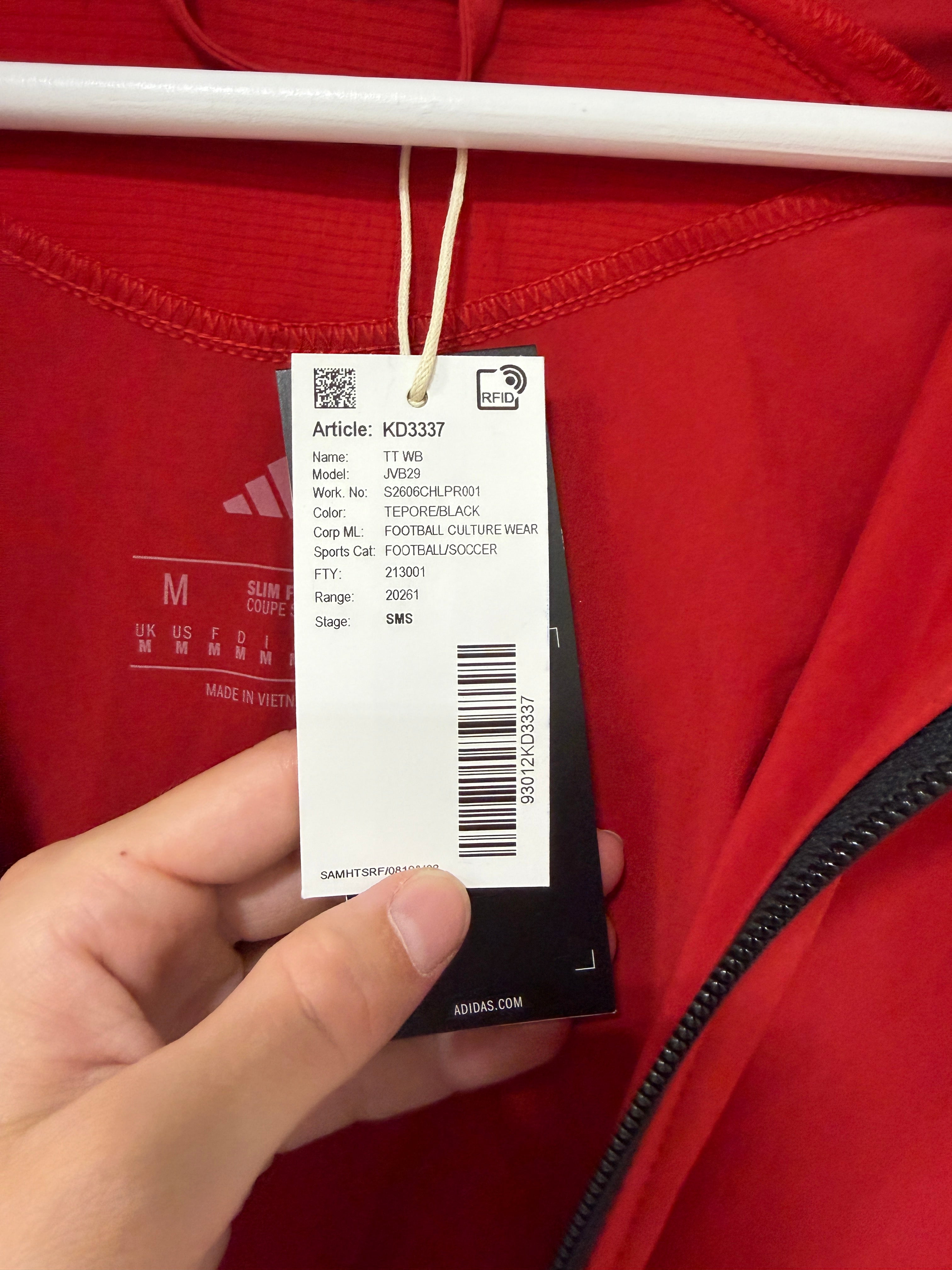 Adidas Tiro 26 Windbreaker Mens Size Medium