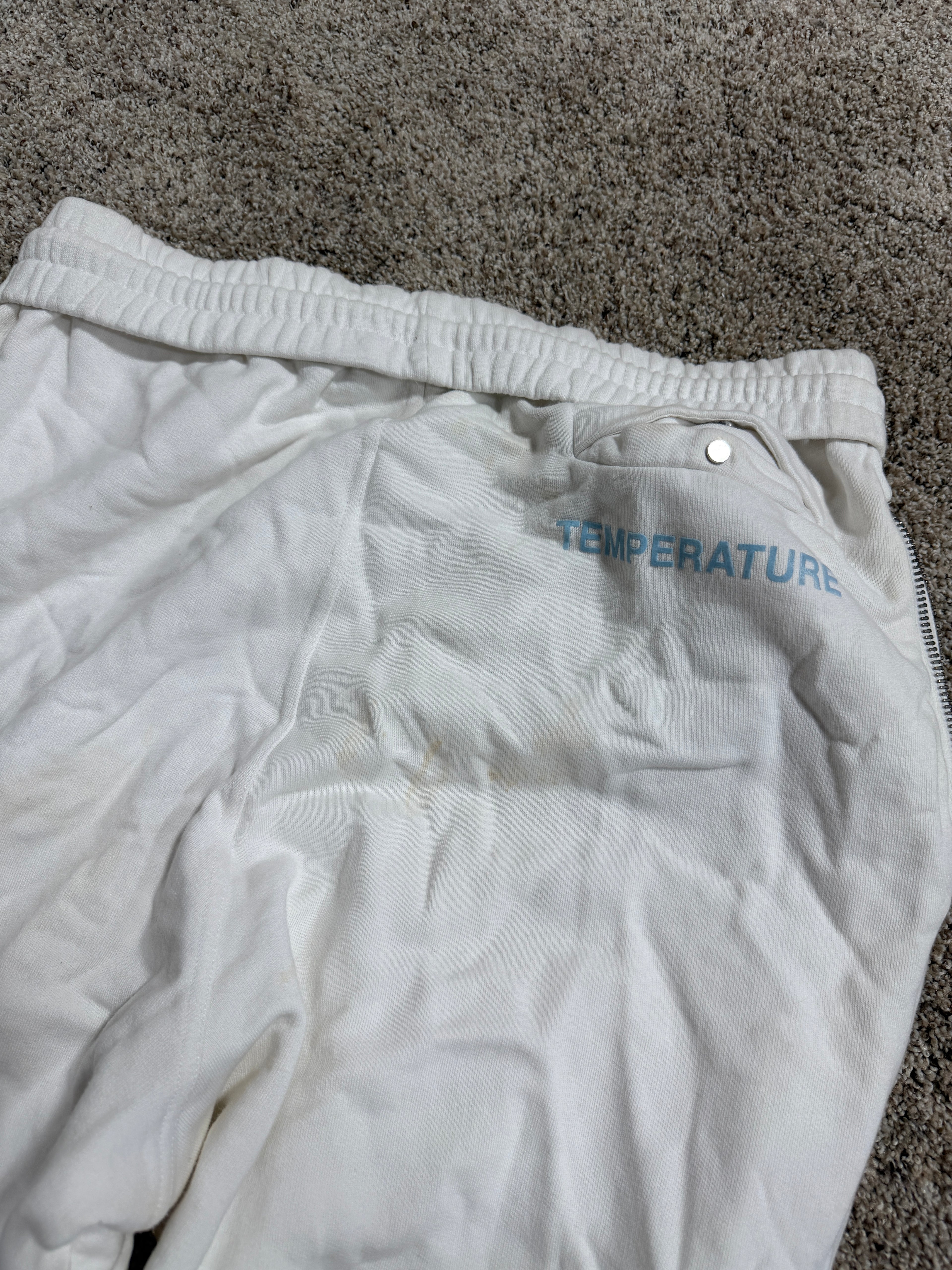 STAINED Off-White Sweatpants Sz XL