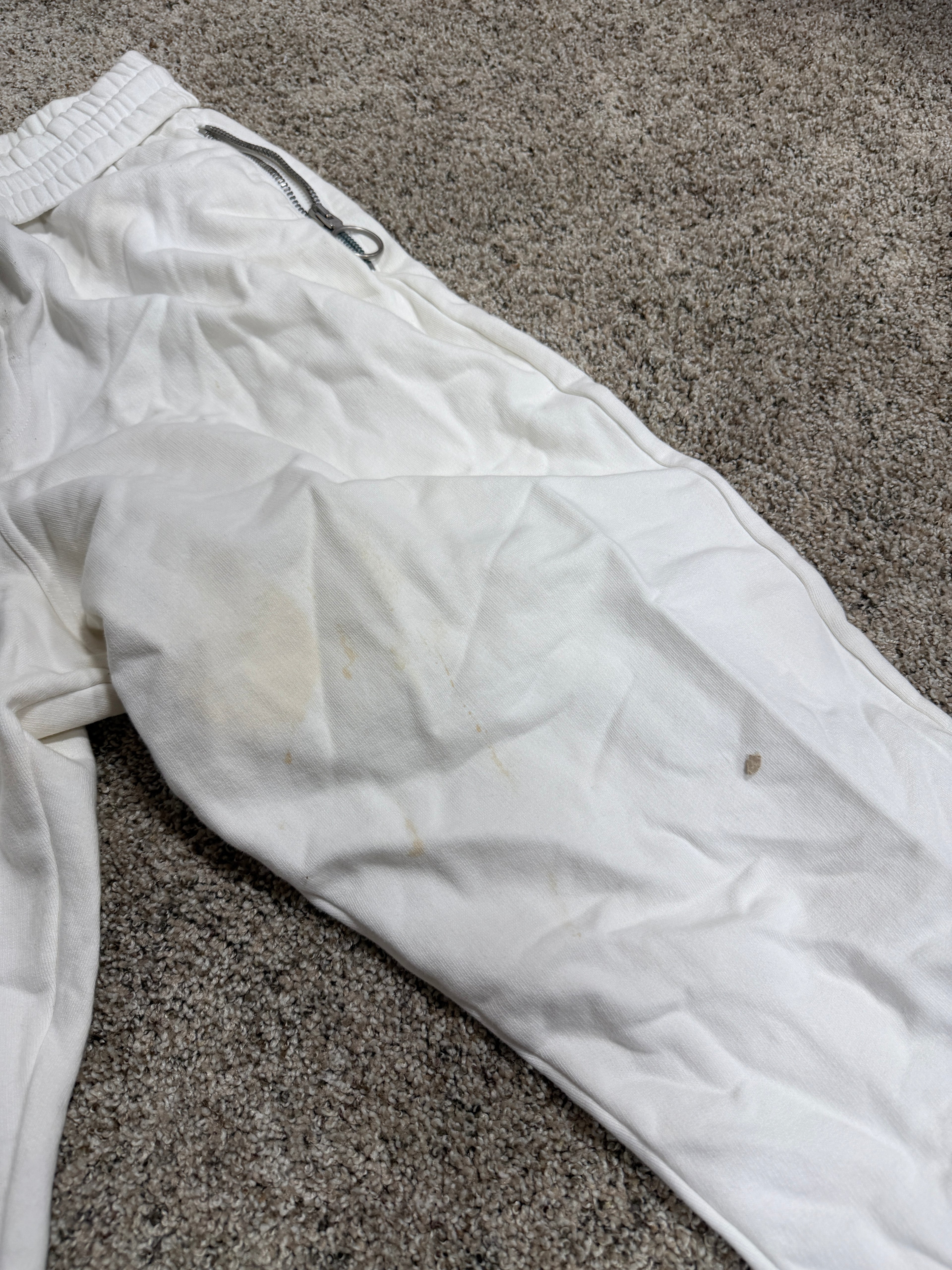 STAINED Off-White Sweatpants Sz XL