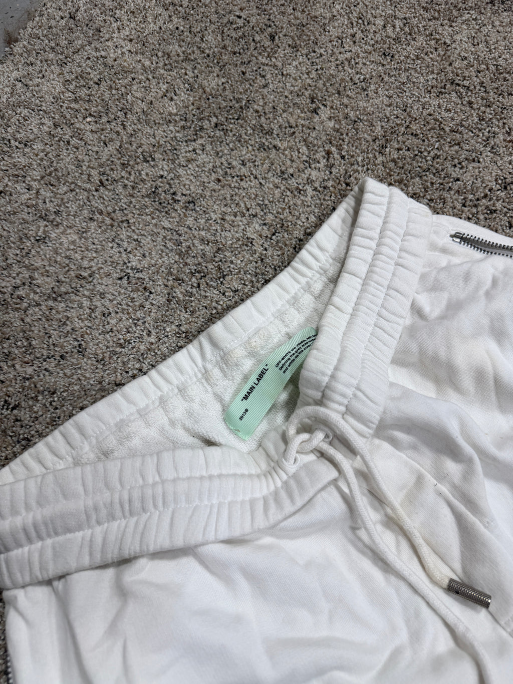 STAINED Off-White Sweatpants Sz XL