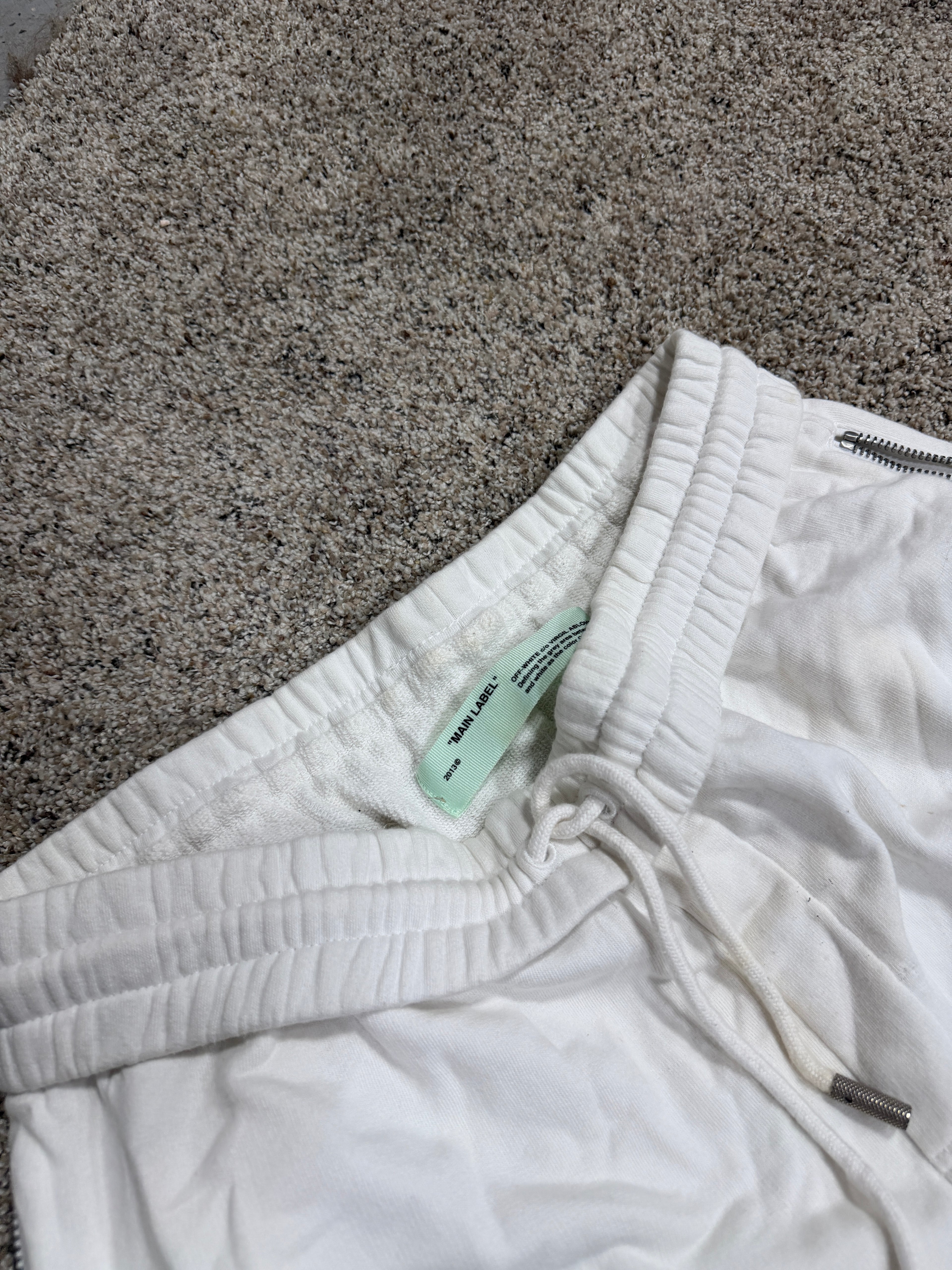 STAINED Off-White Sweatpants Sz XL
