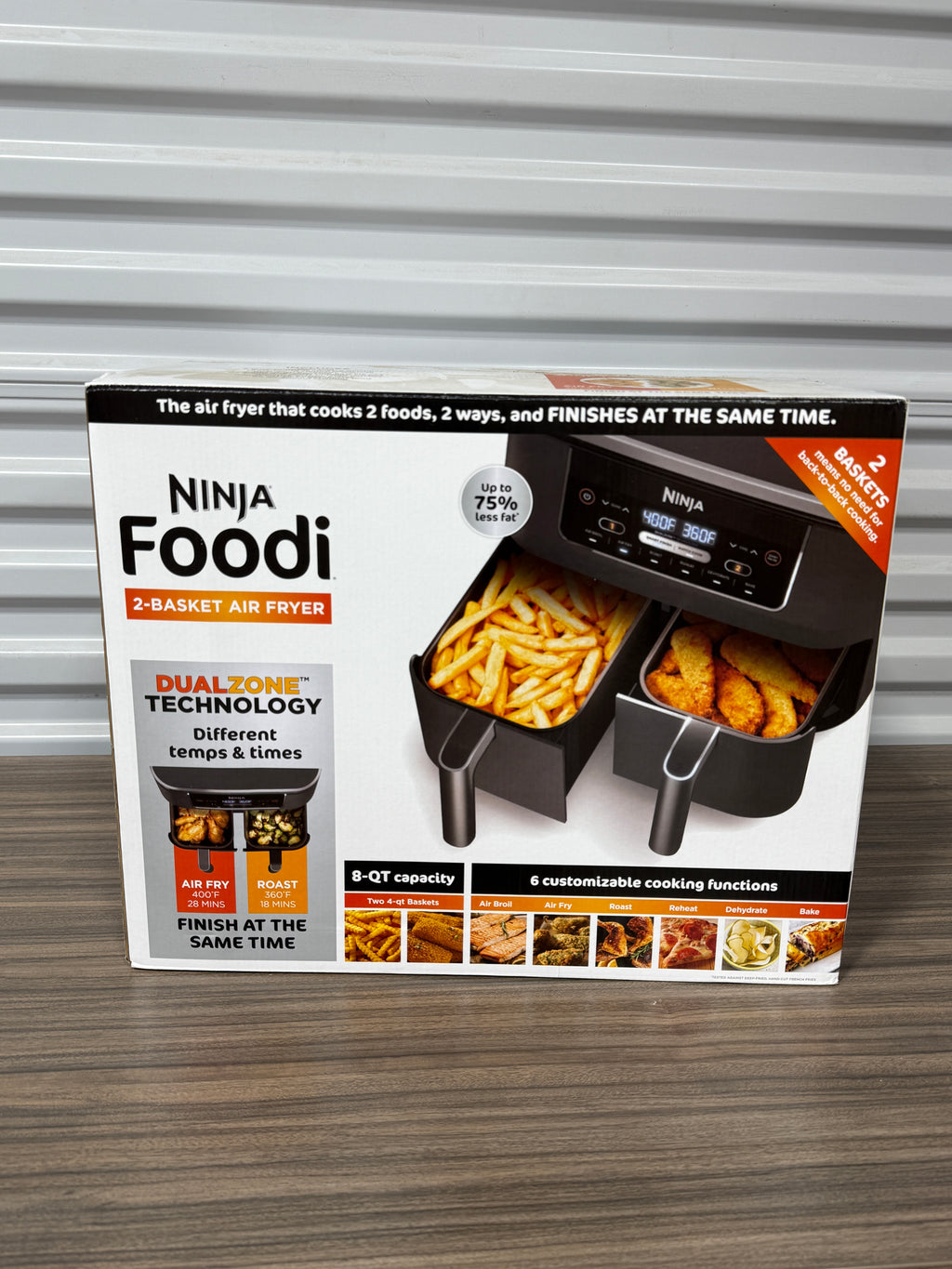Ninja DZ201 Foodi 8 Quart 6-in-1 DualZone 2-Basket Air Fryer