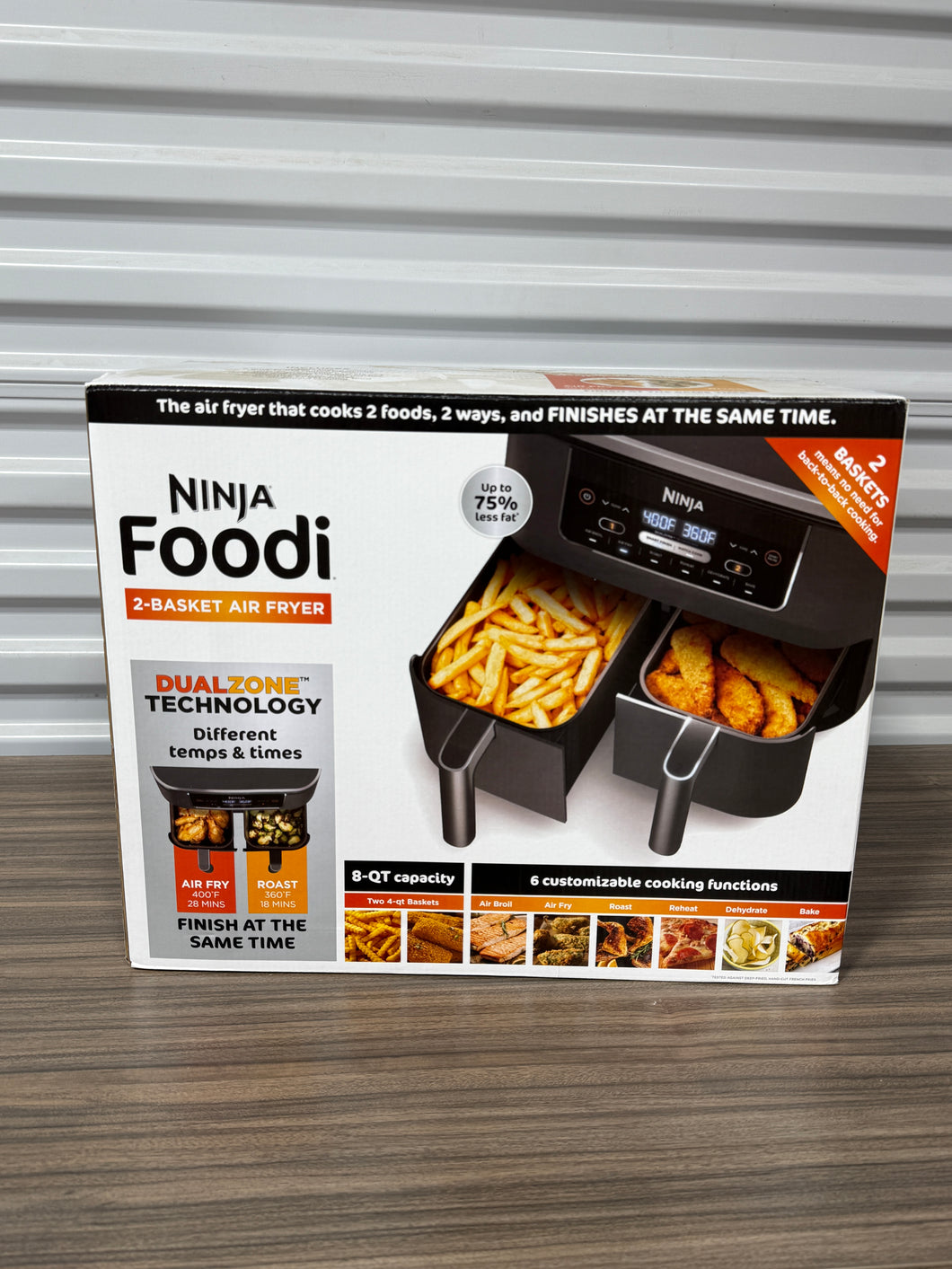 Ninja DZ201 Foodi 8 Quart 6-in-1 DualZone 2-Basket Air Fryer