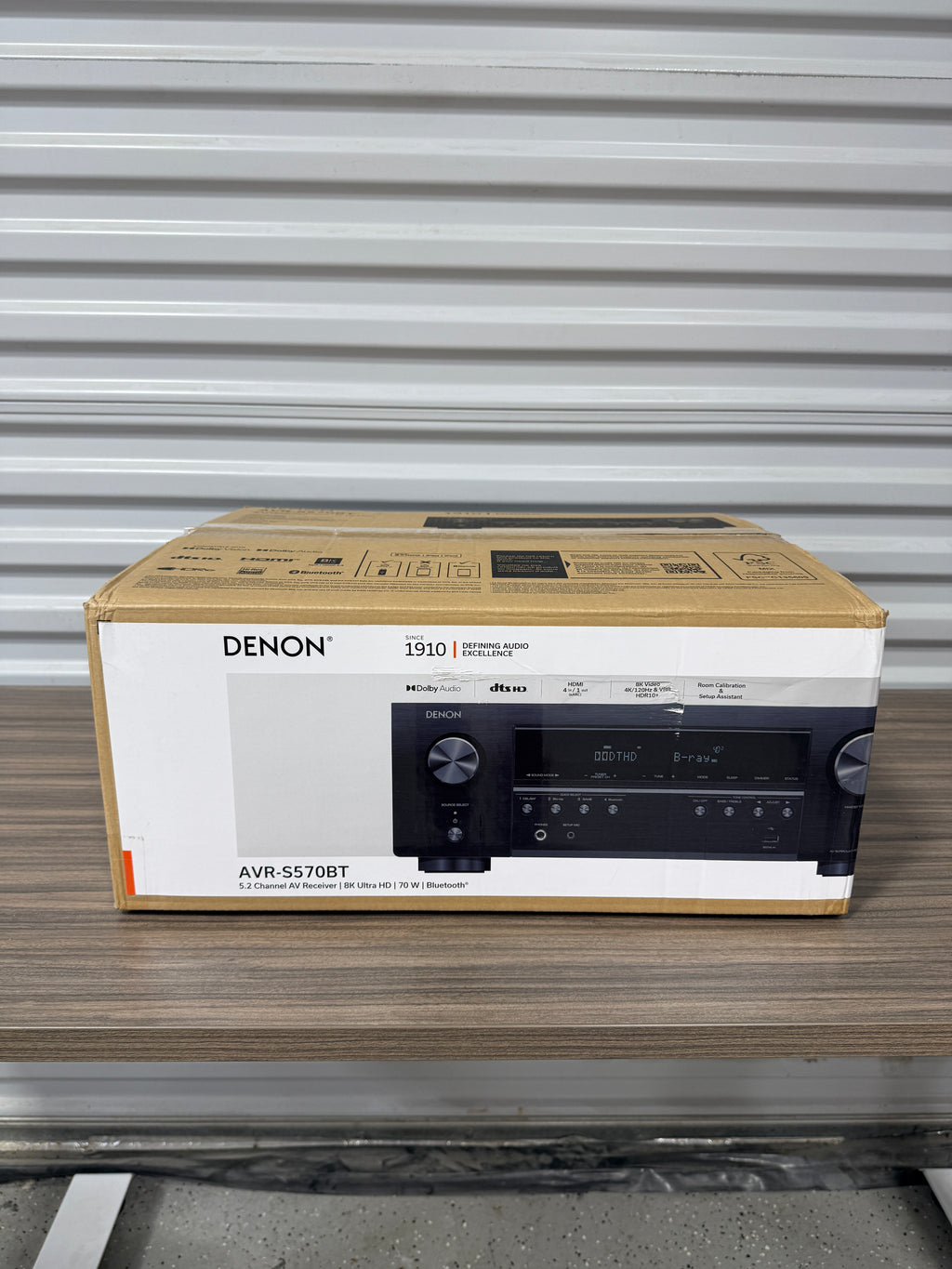 Denon AVR-S570BT 5.2 Channel AV Receiver - 8K Ultra HD Audio & Video, Enhanced Gaming Experience, Wireless Streaming via Built-in Bluetooth