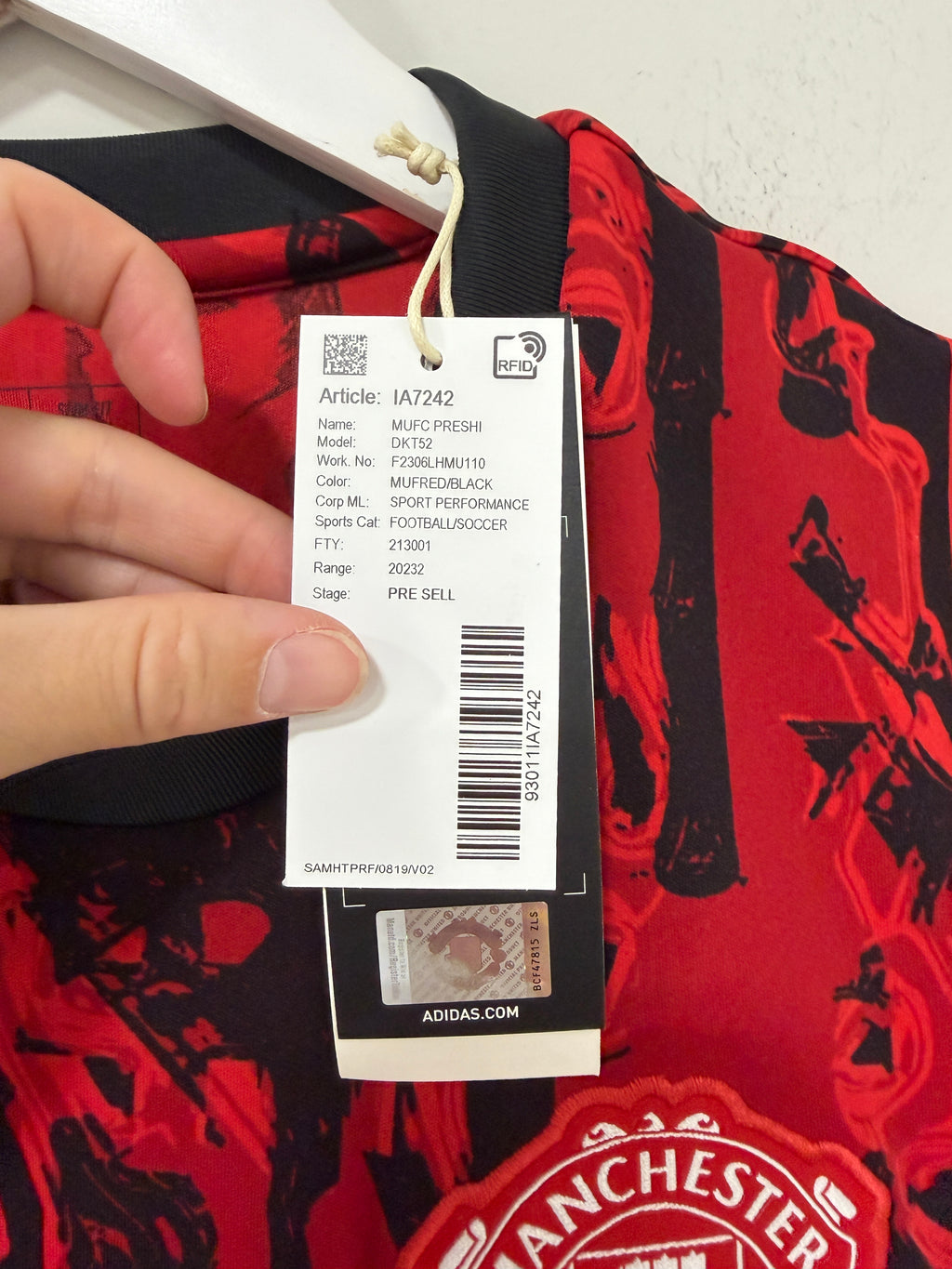 Adidas Manchester United Pre-Match Jersey