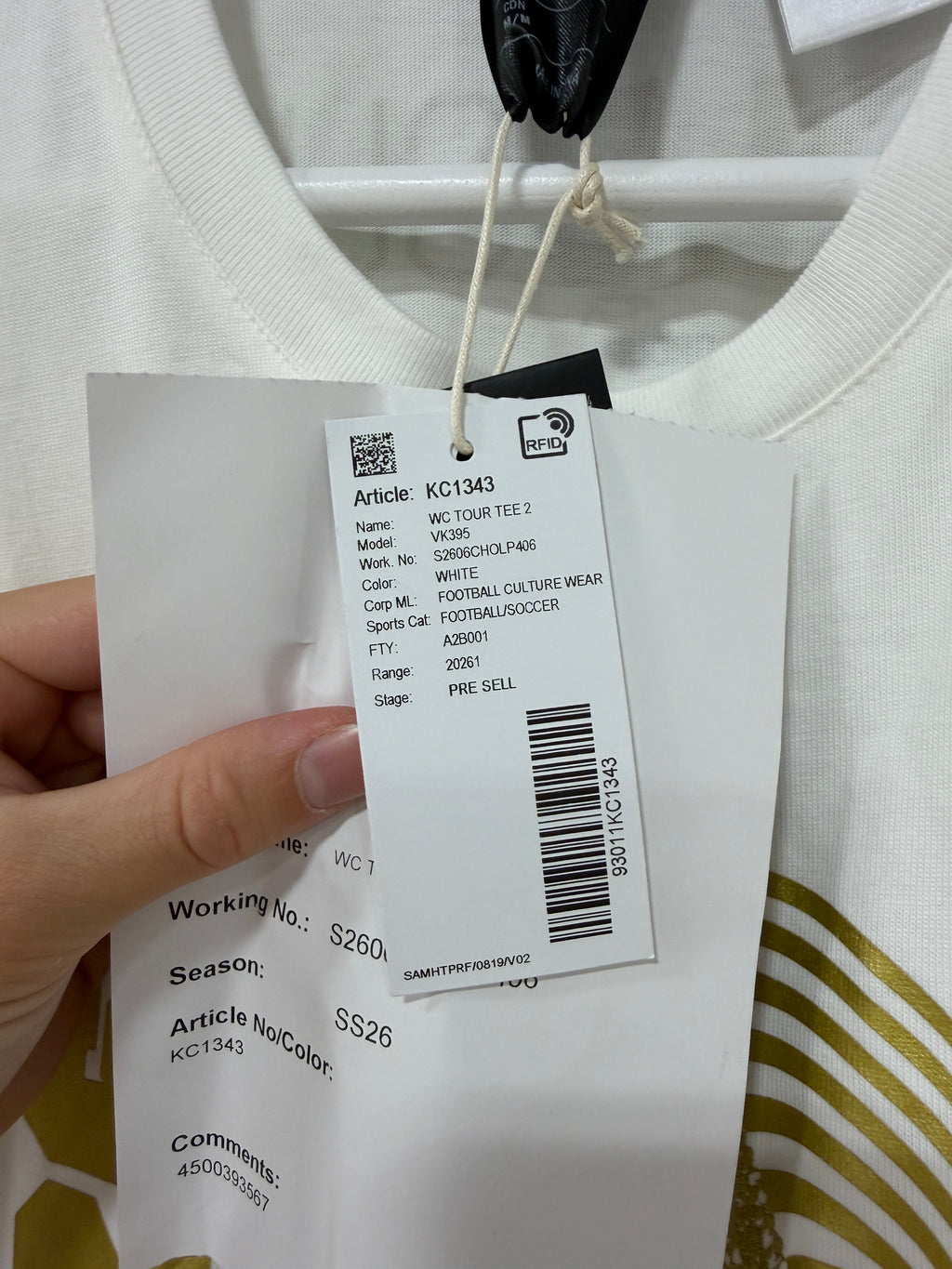 Adidas FIFA World Cup 2026 T-shirt Sz Medium White