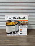 Hamilton Beach 8 Quart Programmable Slow Cooker with Three Temperature Settings, Dishwasher Safe Crock and Lid, Silver
