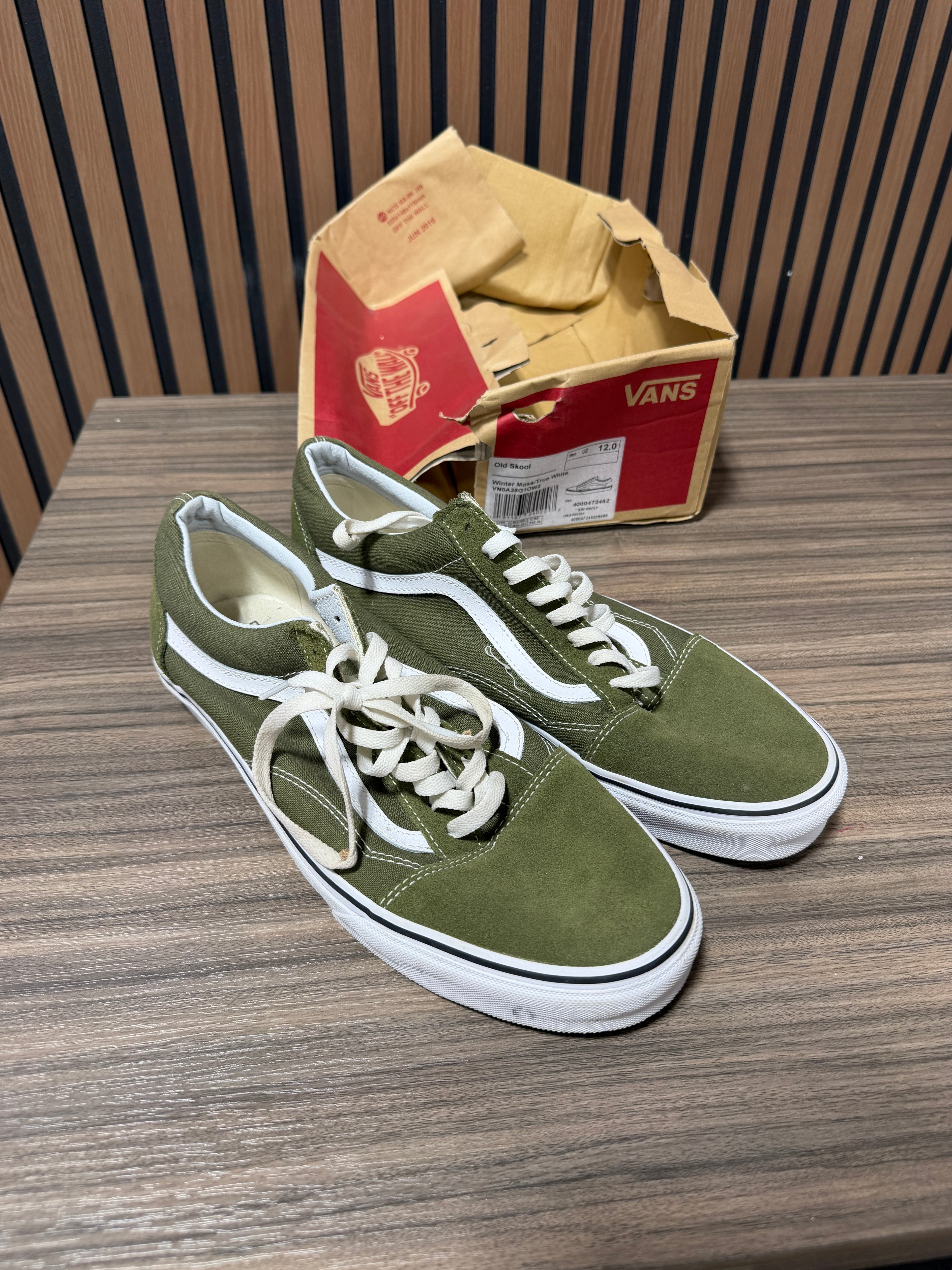 Vans Old Skool Green Sz 12