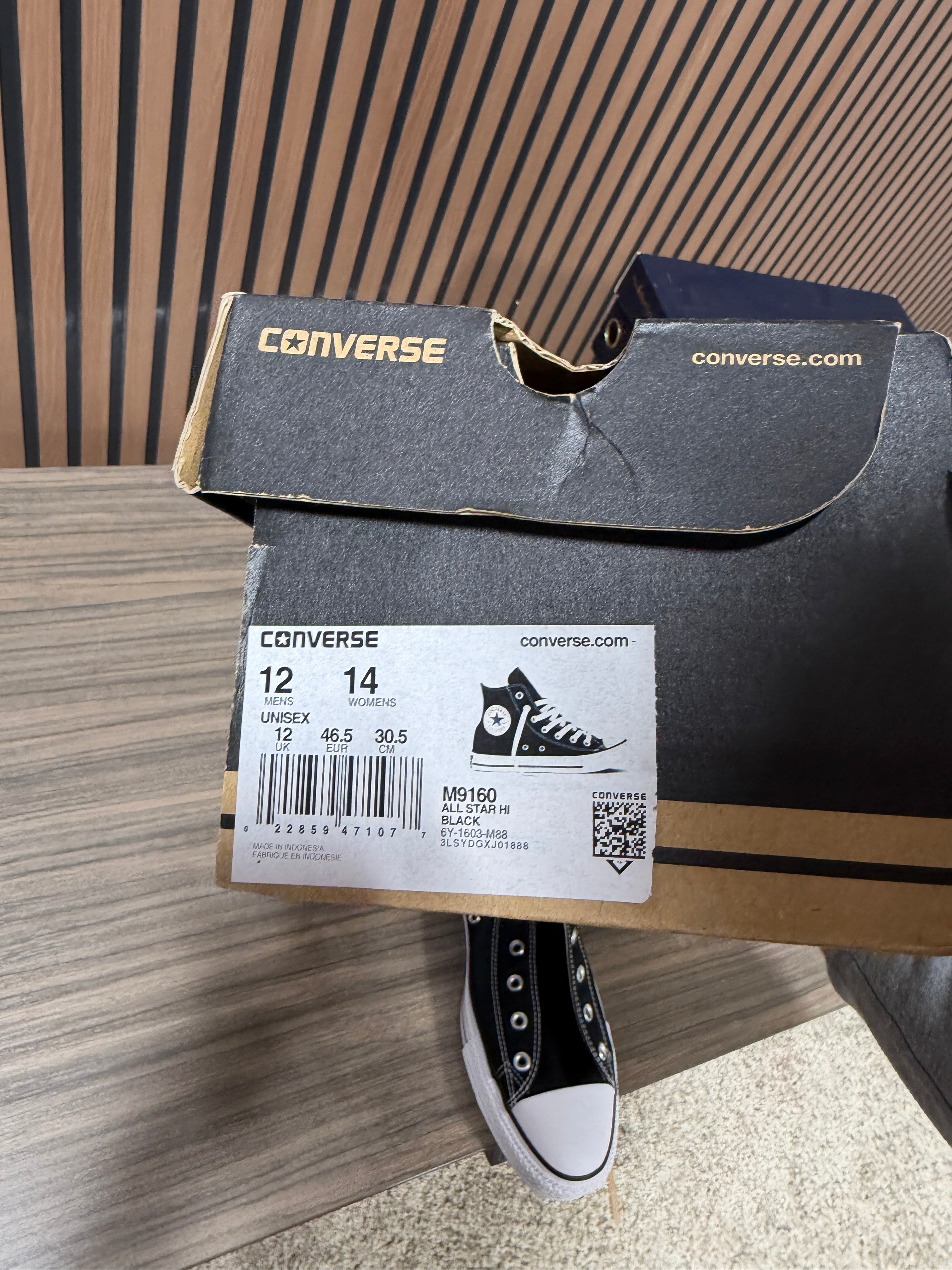 Converse High tops Black Sz 12