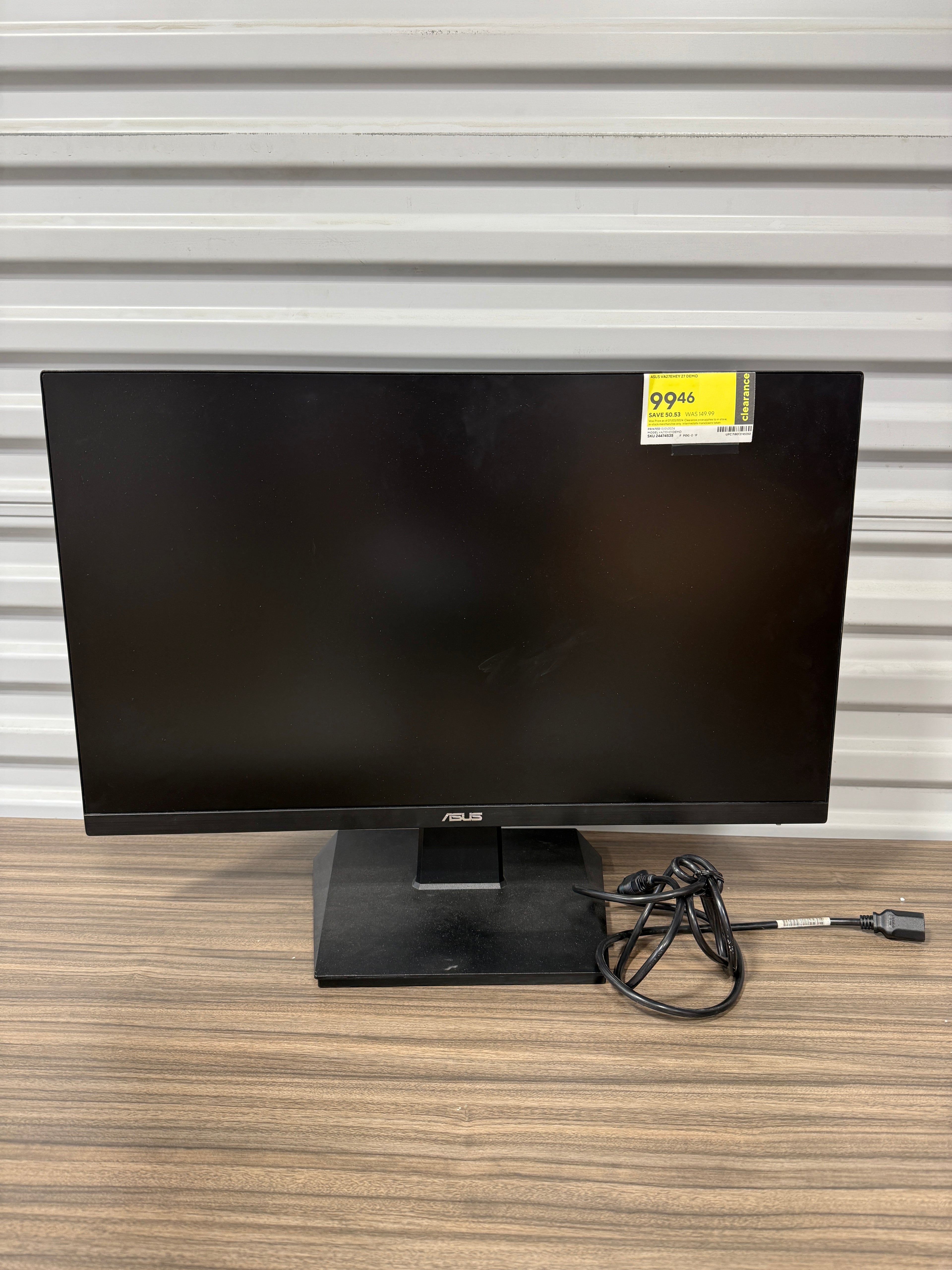 ASUS VA27EHE 27" LED Monitor, Black