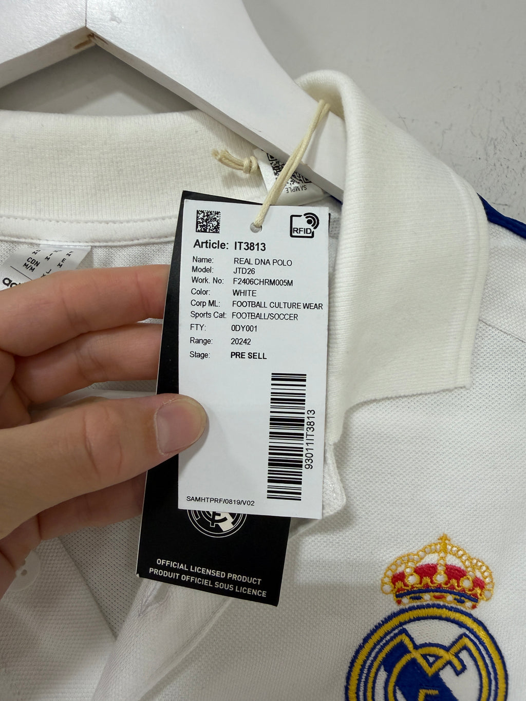 Adidas Real Madrid DNA Polo 24/25 – White