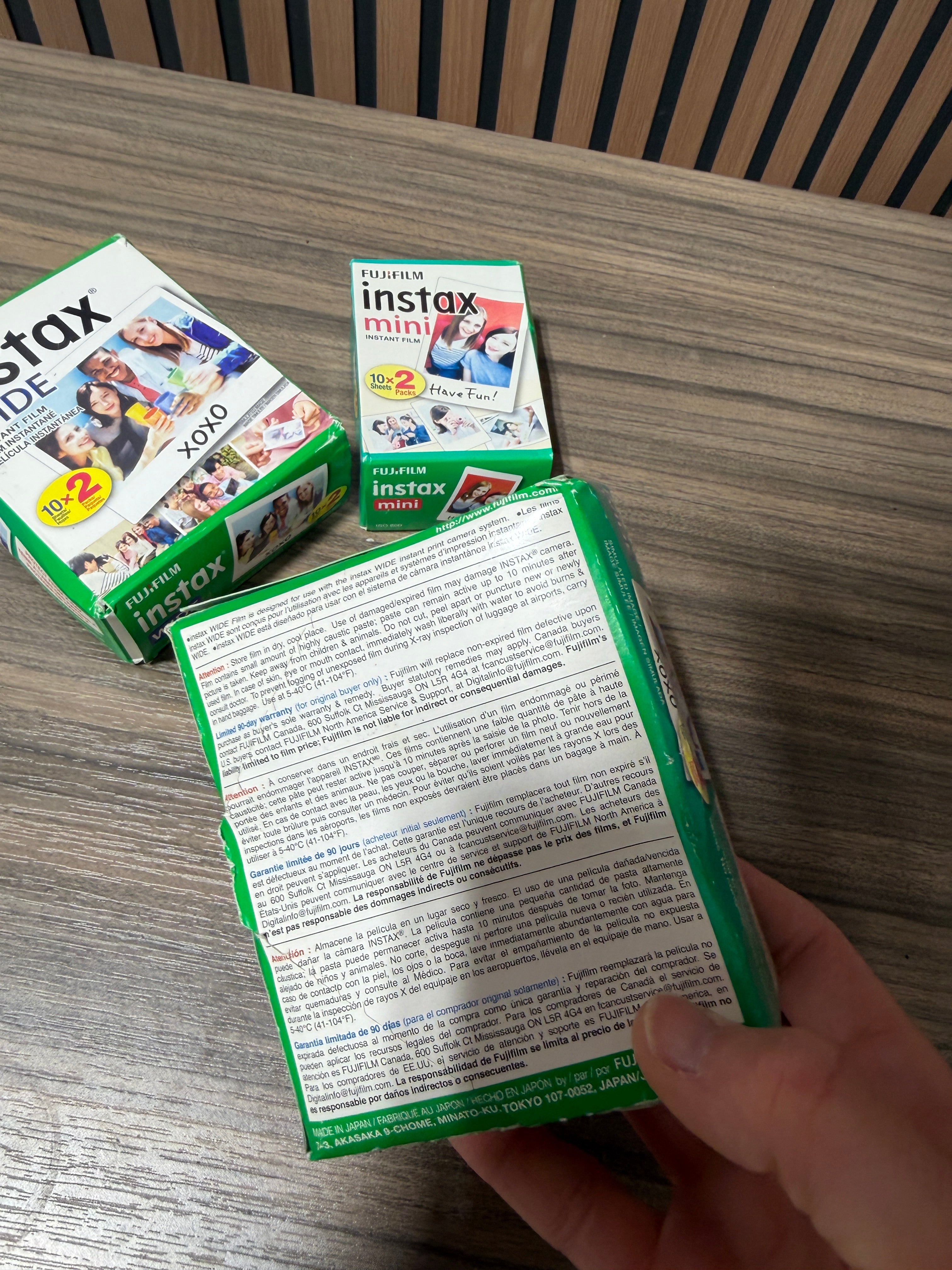 FujiFilm InstaX Wide x 2 Mini x 1