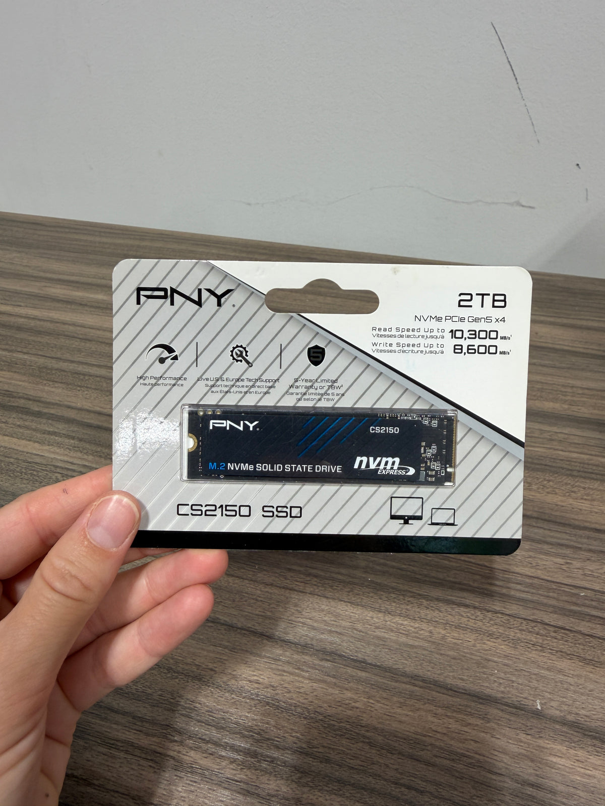 PNY CS2150 2TB PCIe Gen5 x4 NVMe M.2 Internal SSD