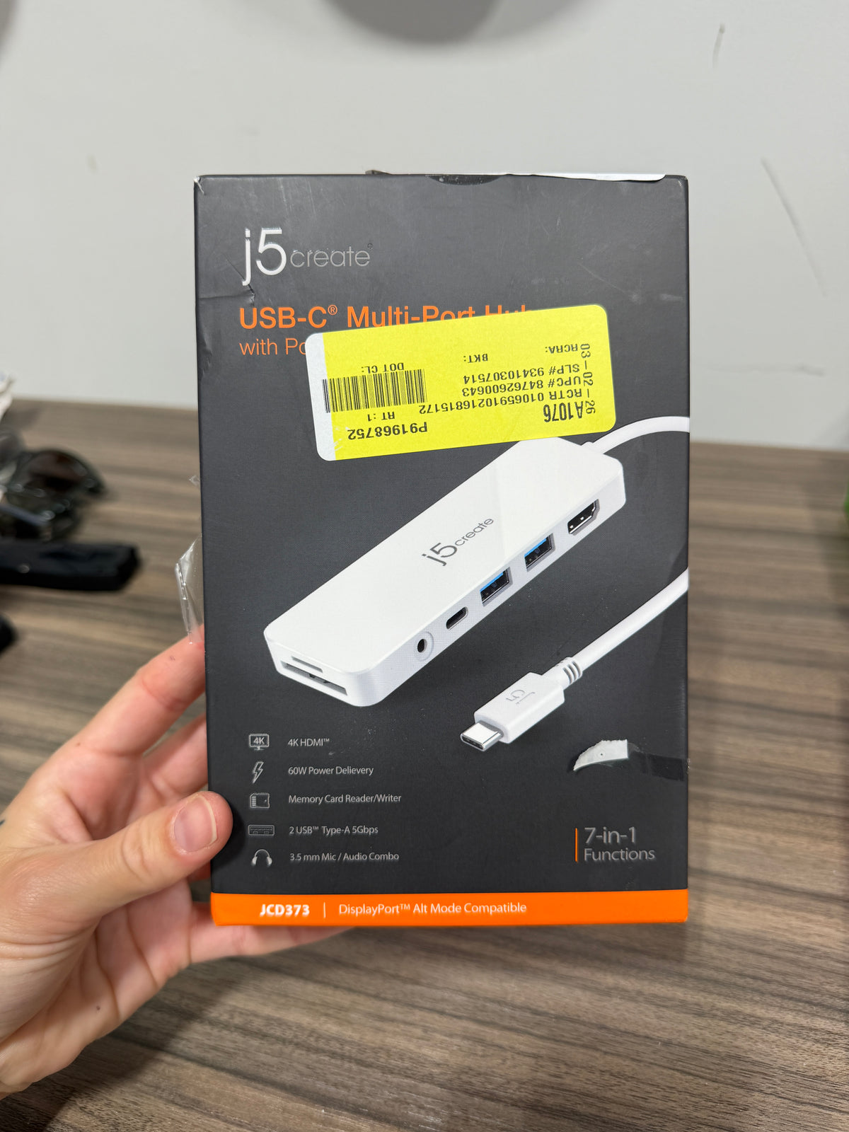 j5create USB-C Multi-Port Hub with Power Delivery (JCD373)