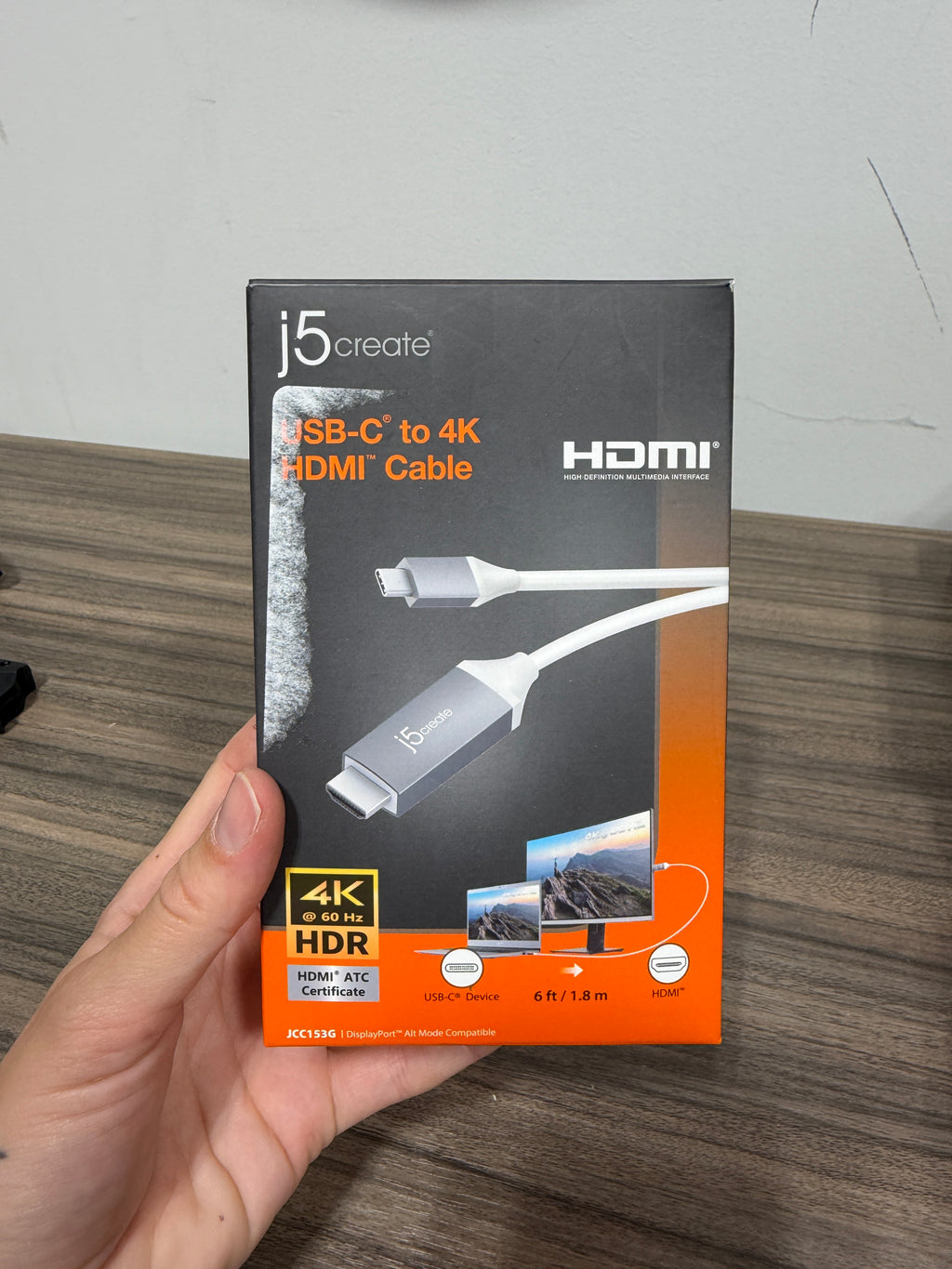 j5create USB-C to 4K HDMI Cable (JCC153G)
